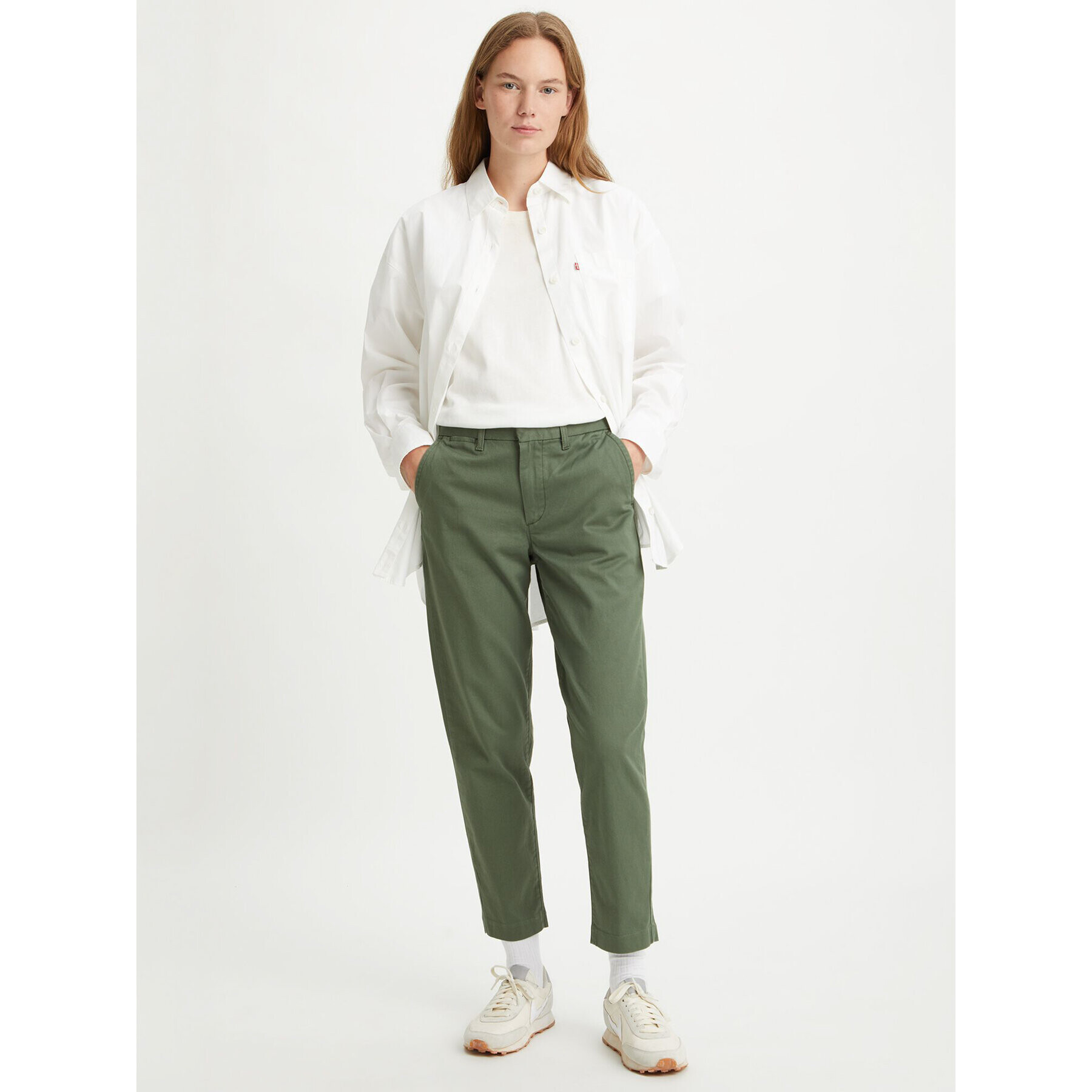 Levi's® Pantaloni chino Essential Chino A46730003 Verde Straight Fit - Pled.ro