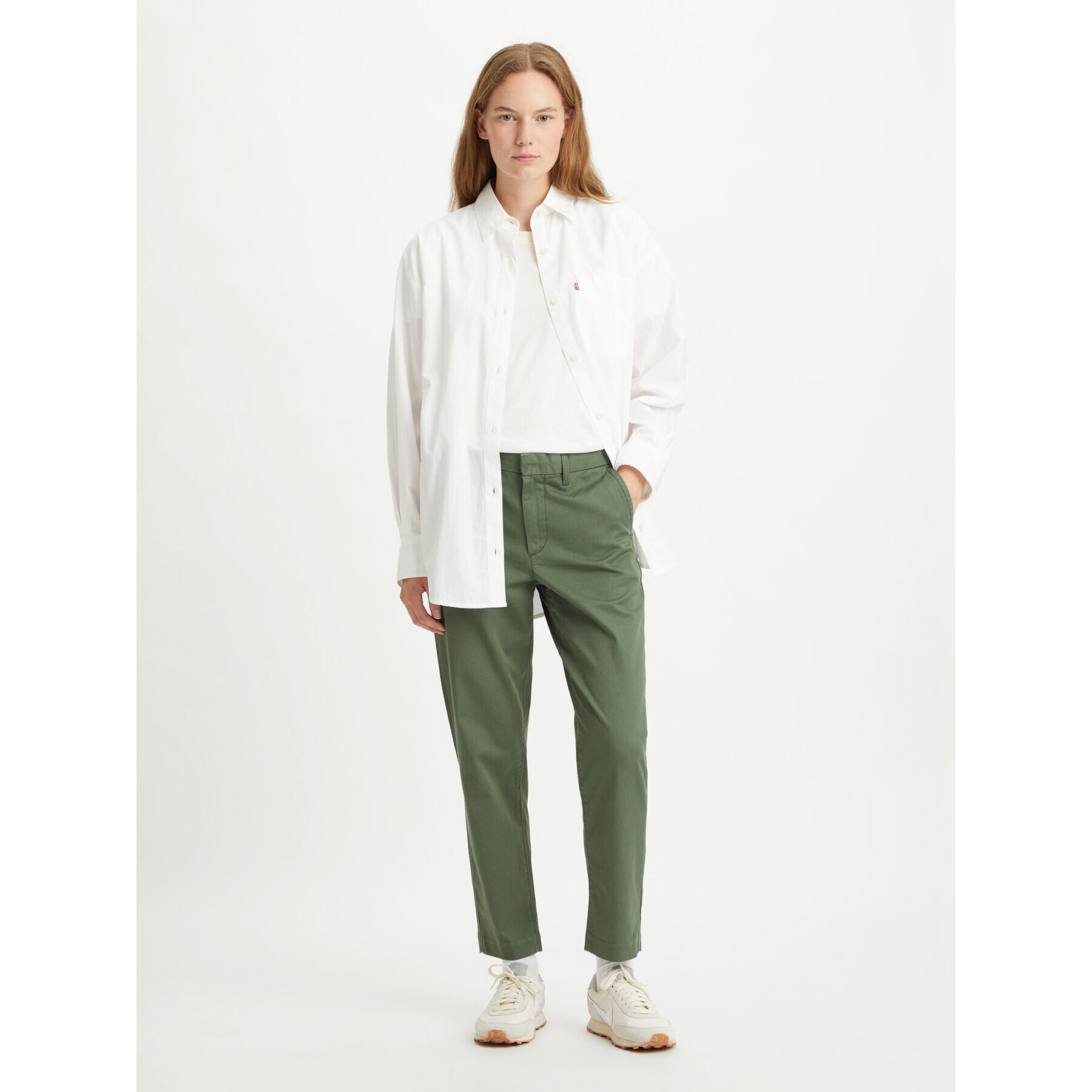 Levi's® Pantaloni chino Essential Chino A46730003 Verde Straight Fit - Pled.ro