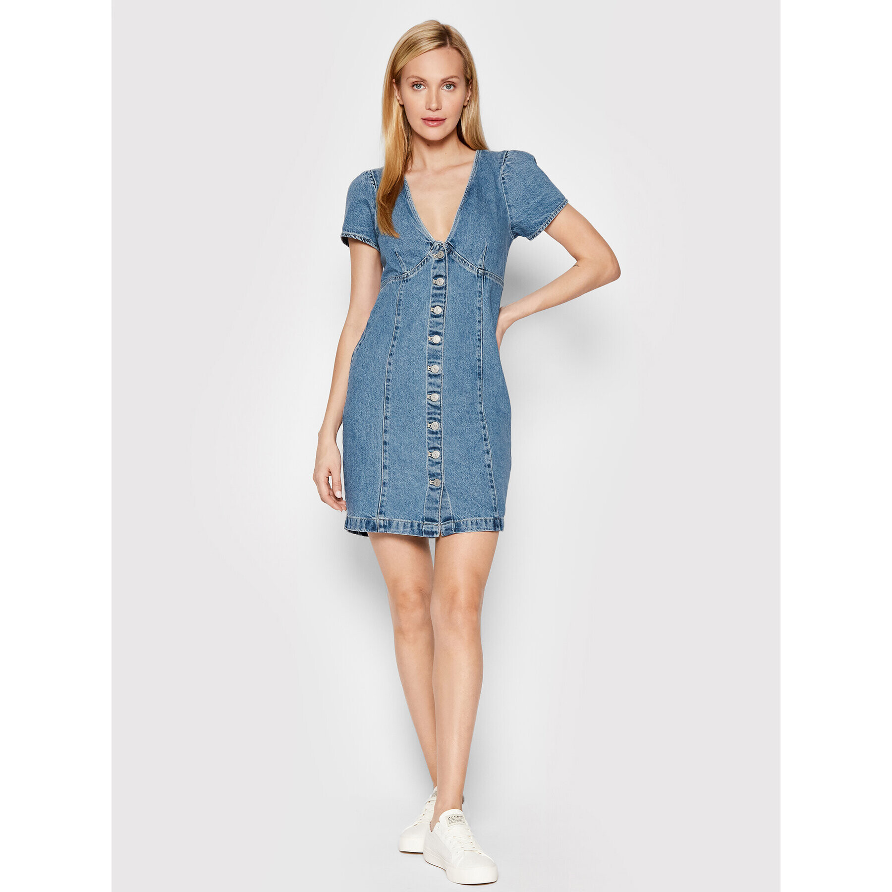 Levi's® Rochie de blugi Erin A3338-0000 Albastru Regular Fit - Pled.ro