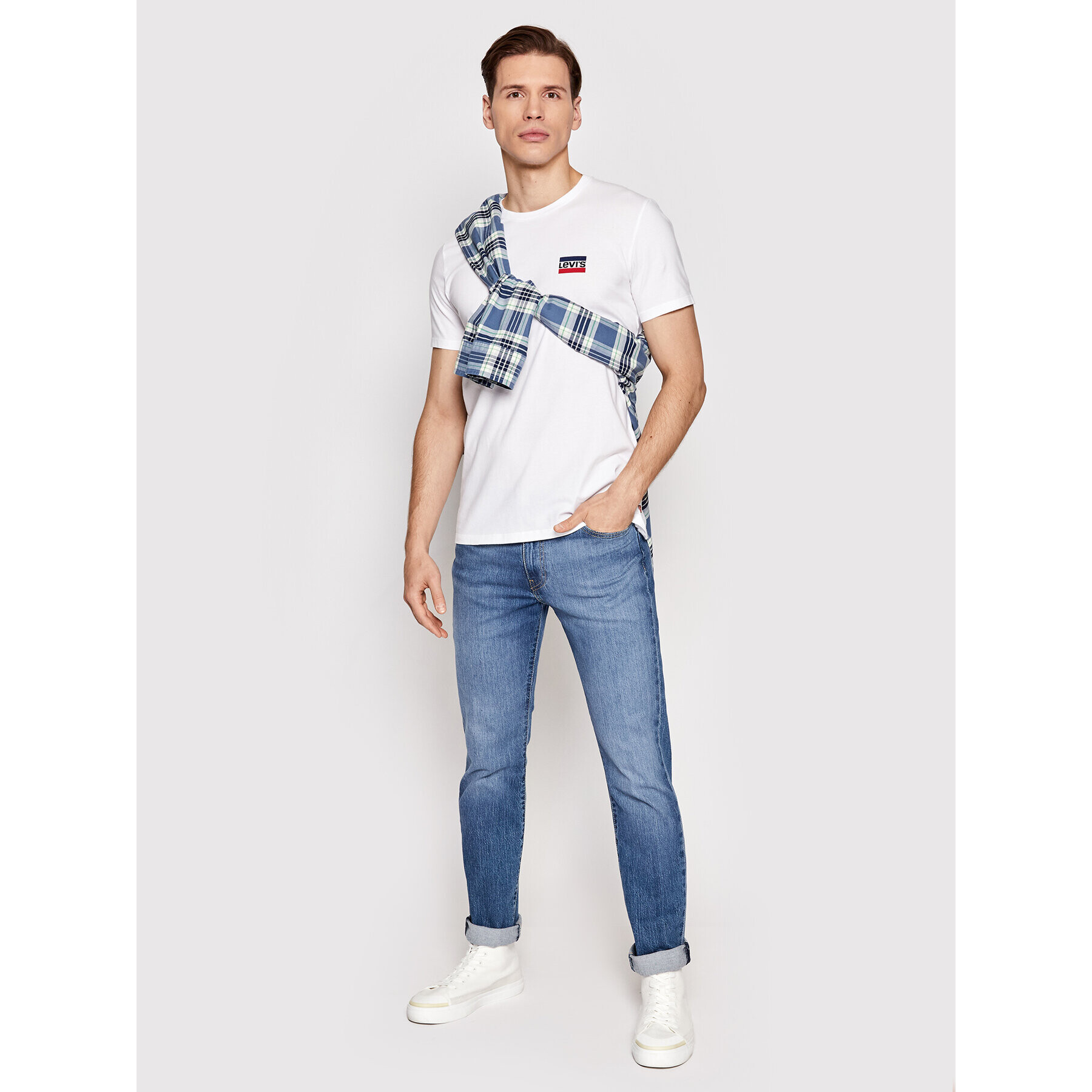 Levi's® Set 2 tricouri 79681-0014 Alb Slim Fit - Pled.ro