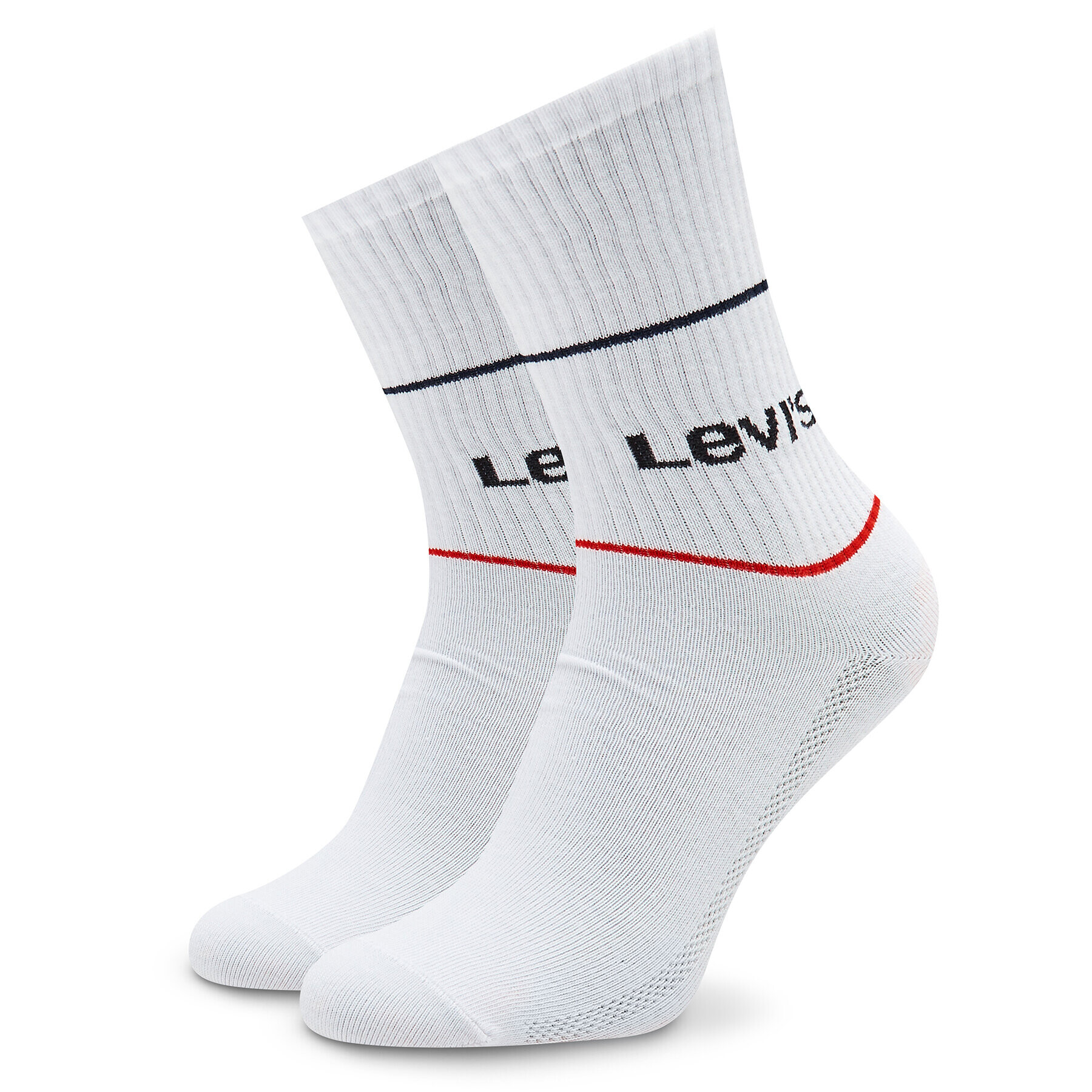 Levi's® Set de 2 perechi de șosete lungi unisex 701210567 Alb - Pled.ro