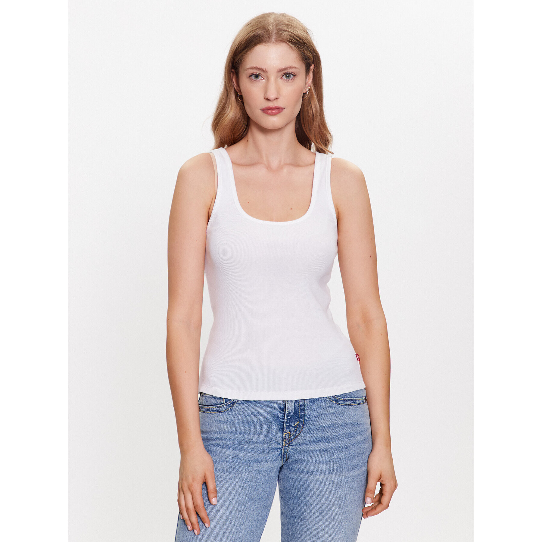 Levi's® Top Essential A5906-0001 Alb Regular Fit - Pled.ro