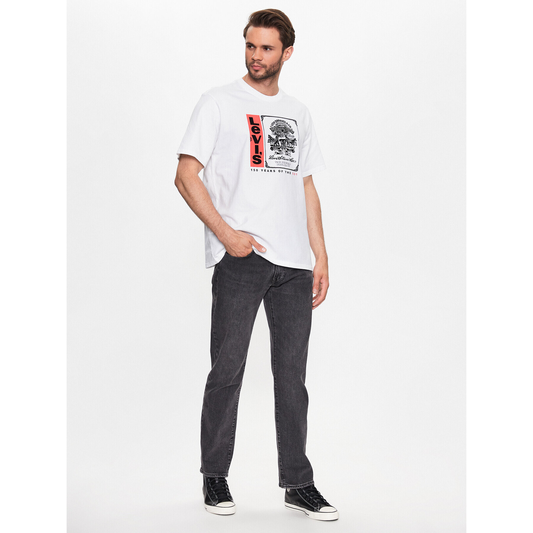 Levi's® Tricou 16143-1220 Alb Relaxed Fit - Pled.ro