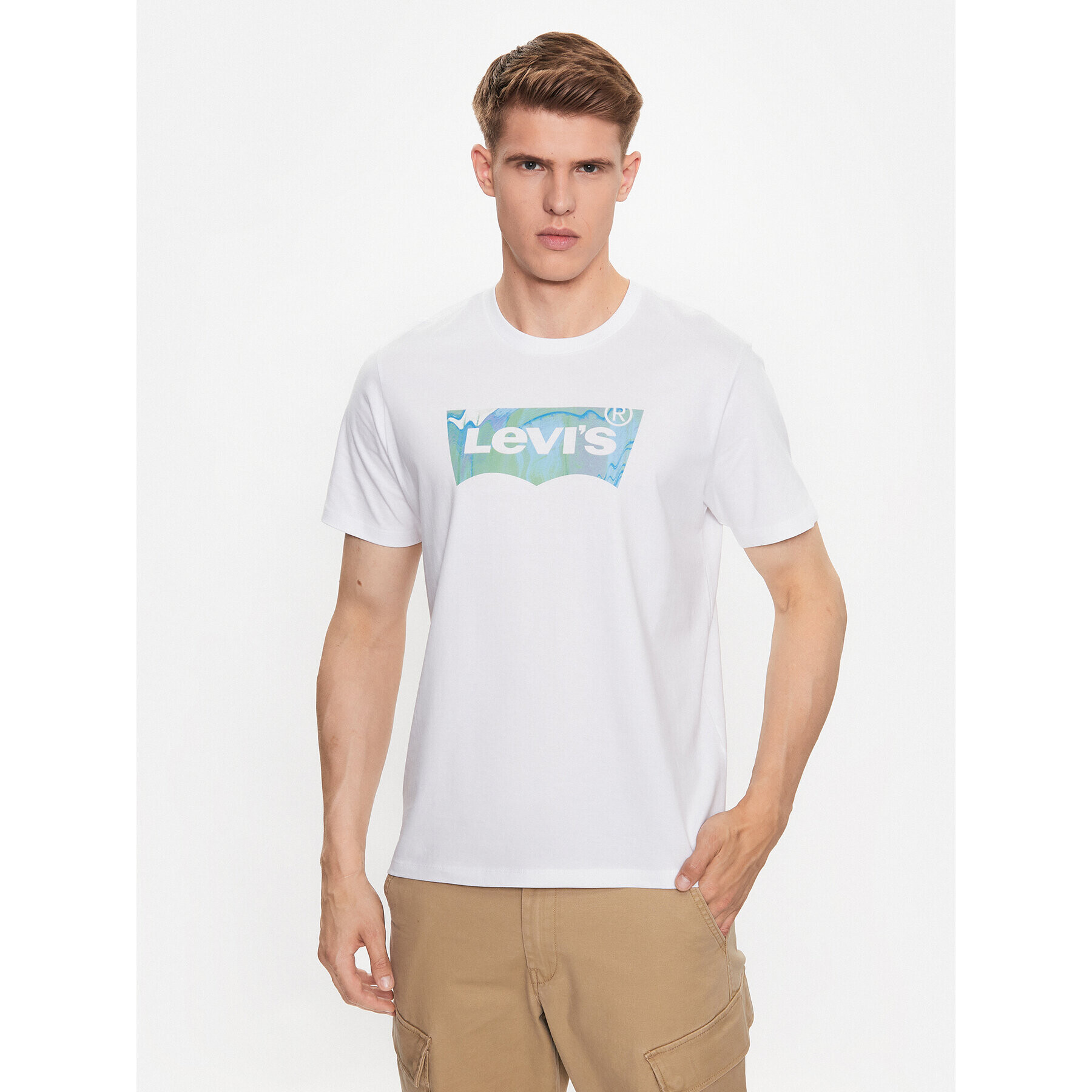 Levi's® Tricou Graphic Crewneck 22491-1412 Alb Regular Fit - Pled.ro