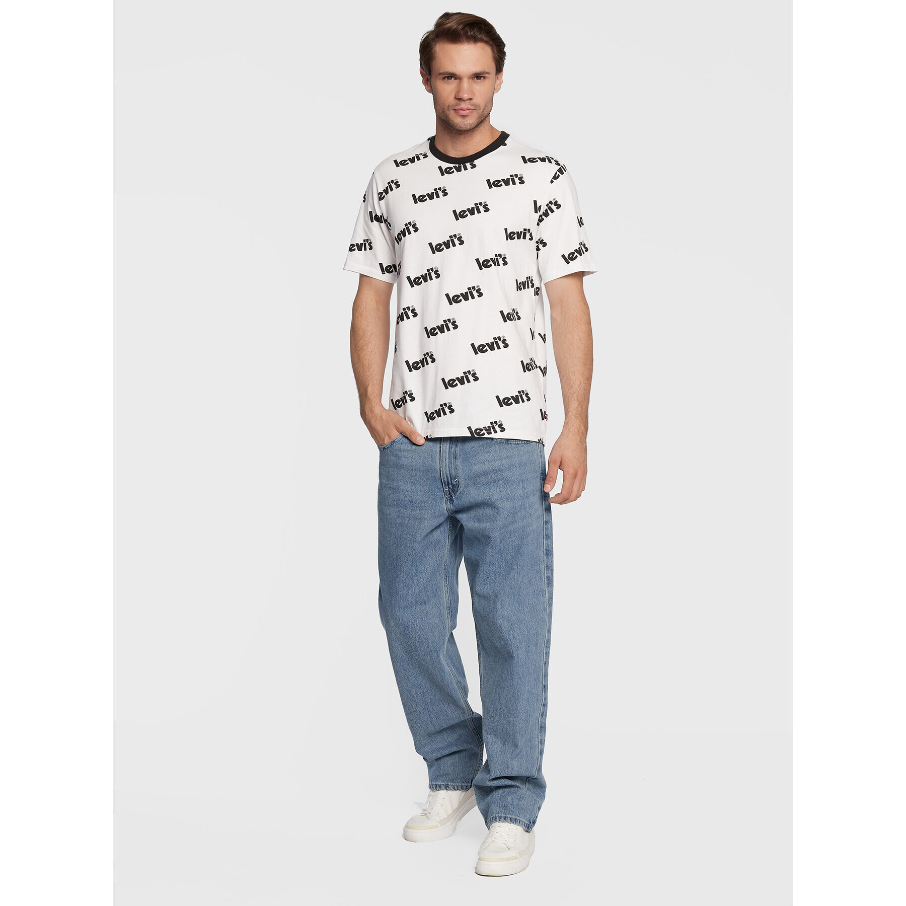 Levi's® Tricou Poster 16143-0657 Alb Relaxed Fit - Pled.ro