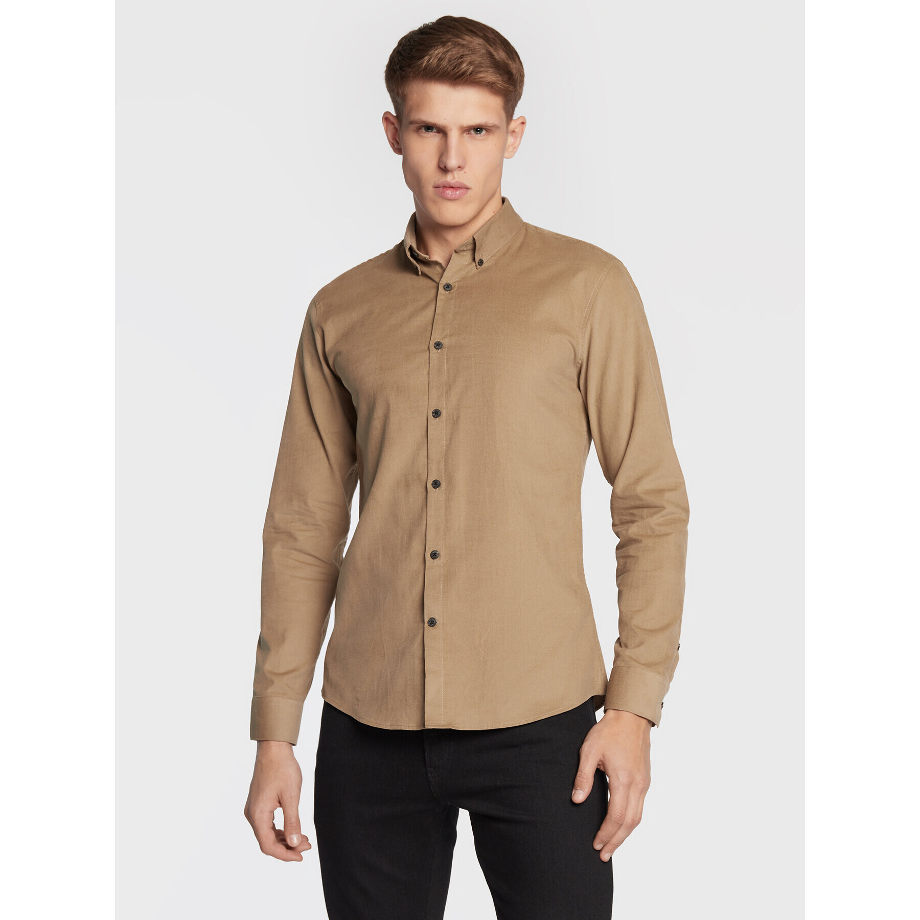 Lindbergh Cămașă 30-203248 Bej Slim Fit - Pled.ro