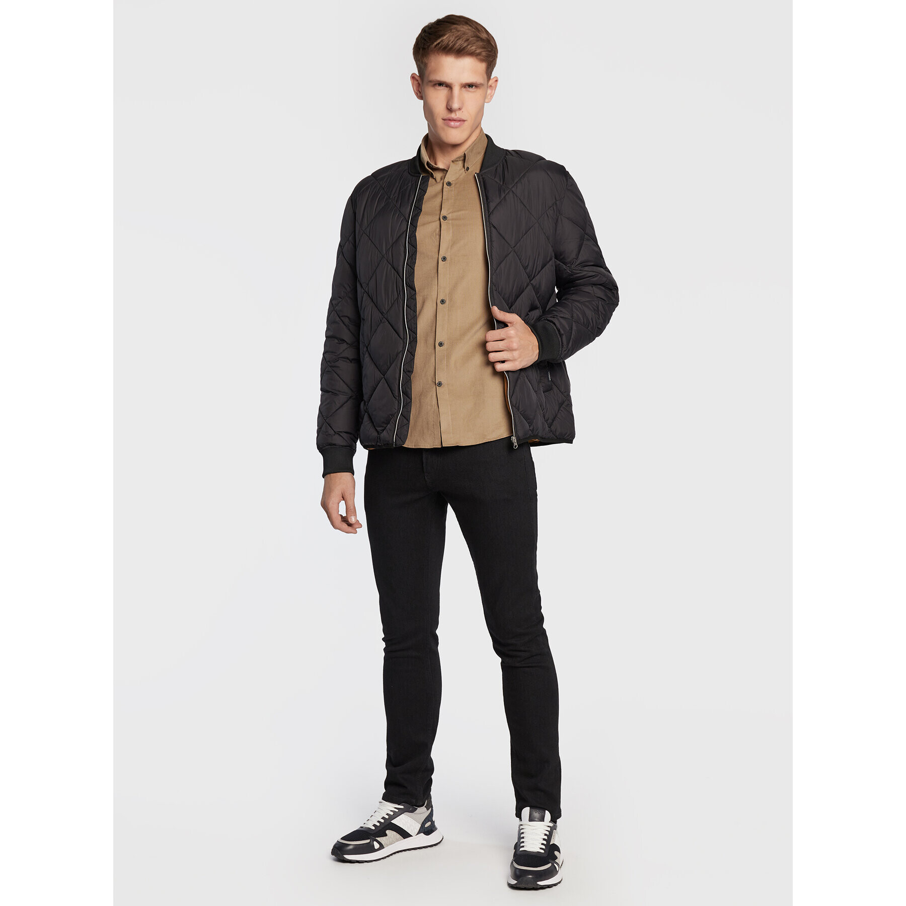 Lindbergh Cămașă 30-203248 Bej Slim Fit - Pled.ro