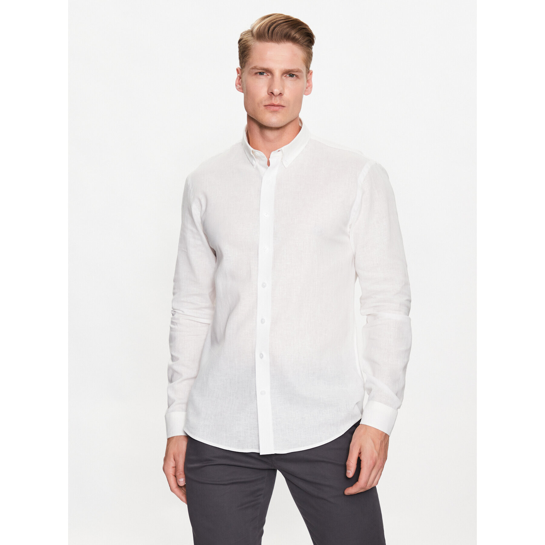 Lindbergh Cămașă 30-203344 Alb Slim Fit - Pled.ro