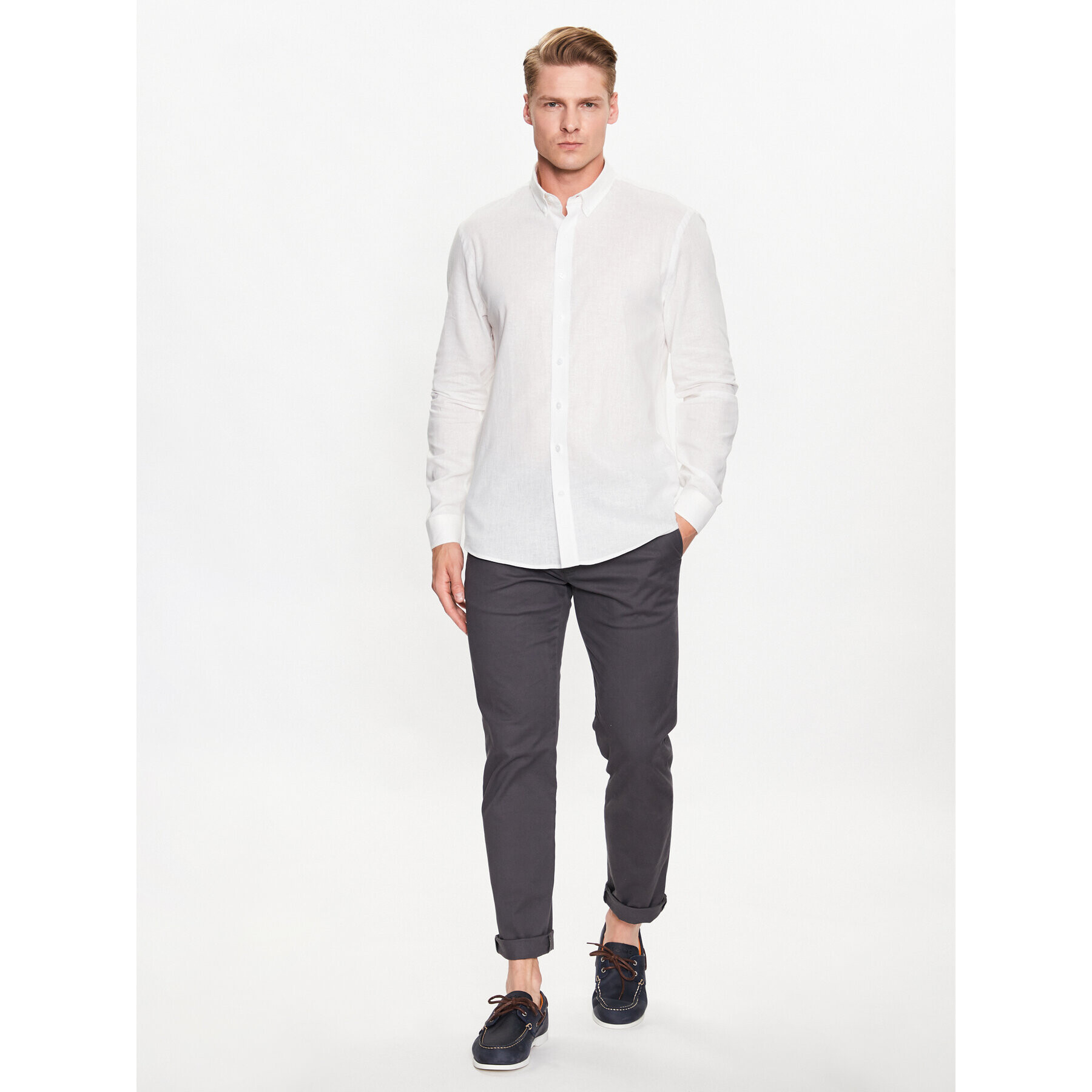 Lindbergh Cămașă 30-203344 Alb Slim Fit - Pled.ro