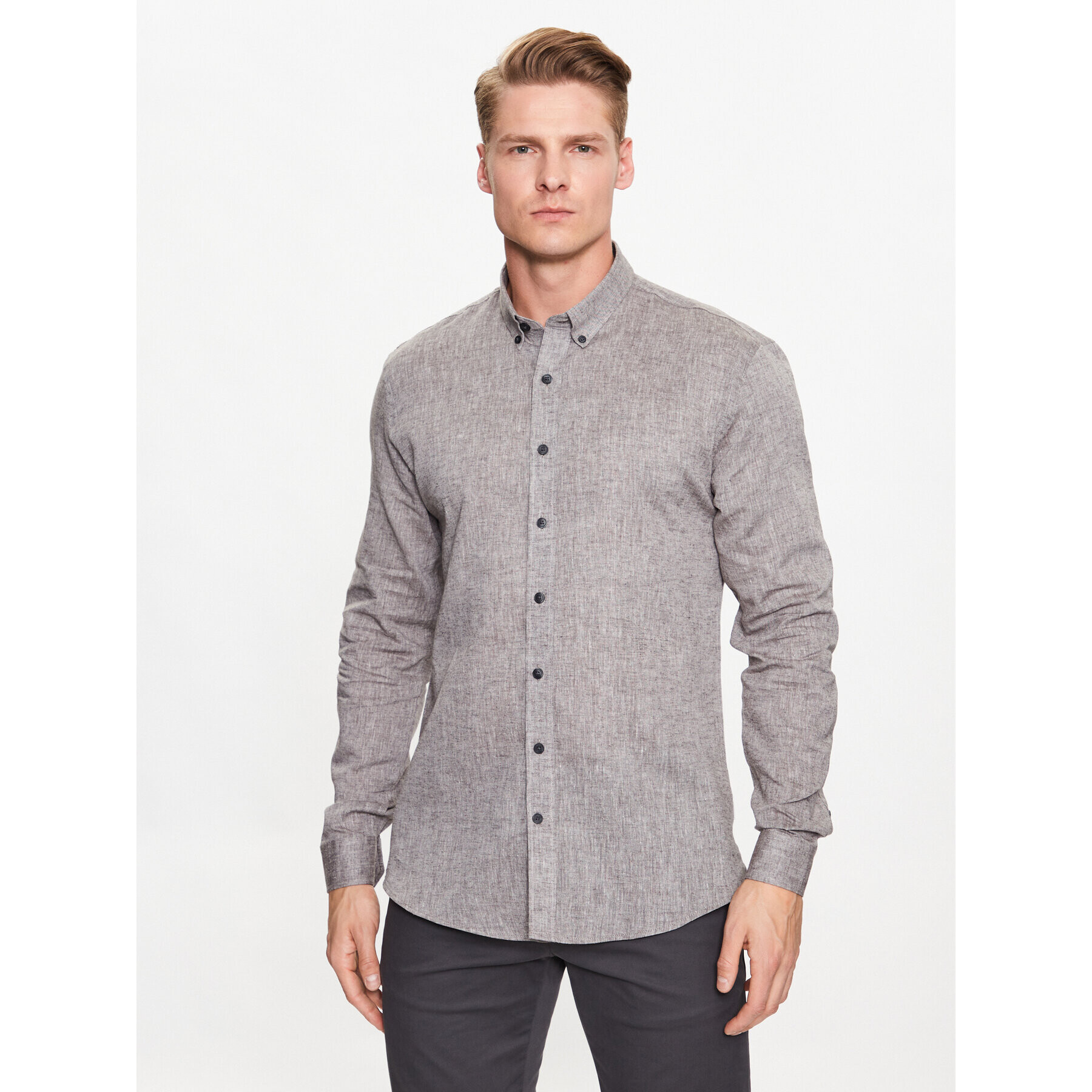 Lindbergh Cămașă 30-203344 Bej Slim Fit - Pled.ro