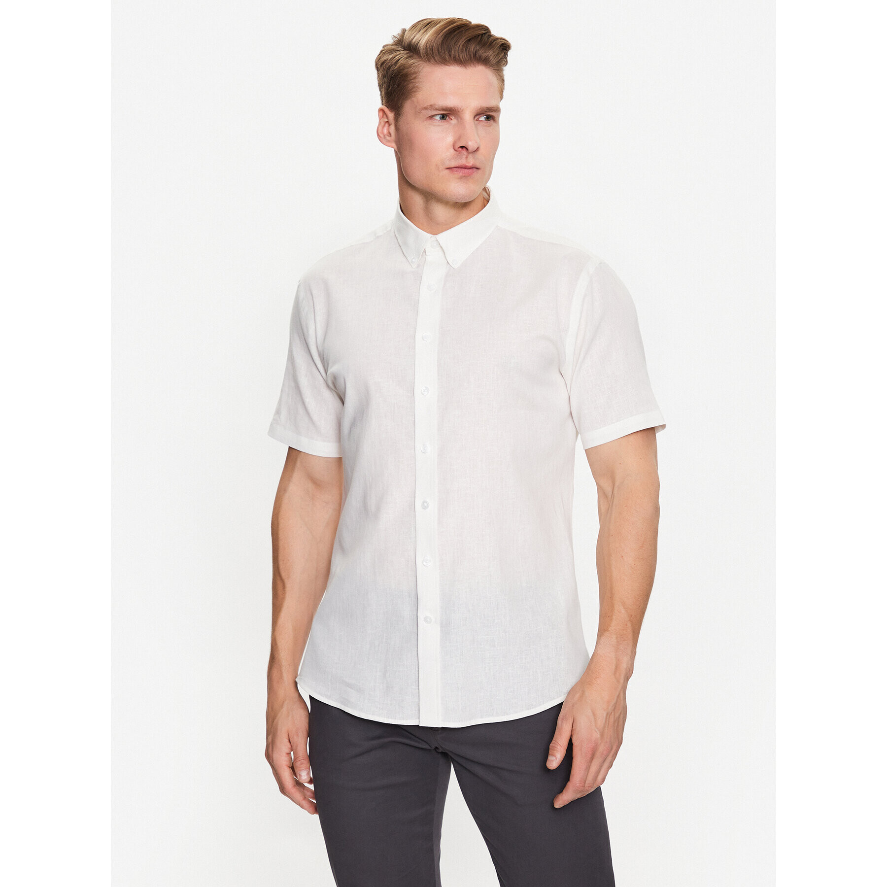 Lindbergh Cămașă 30-203345A Alb Slim Fit - Pled.ro