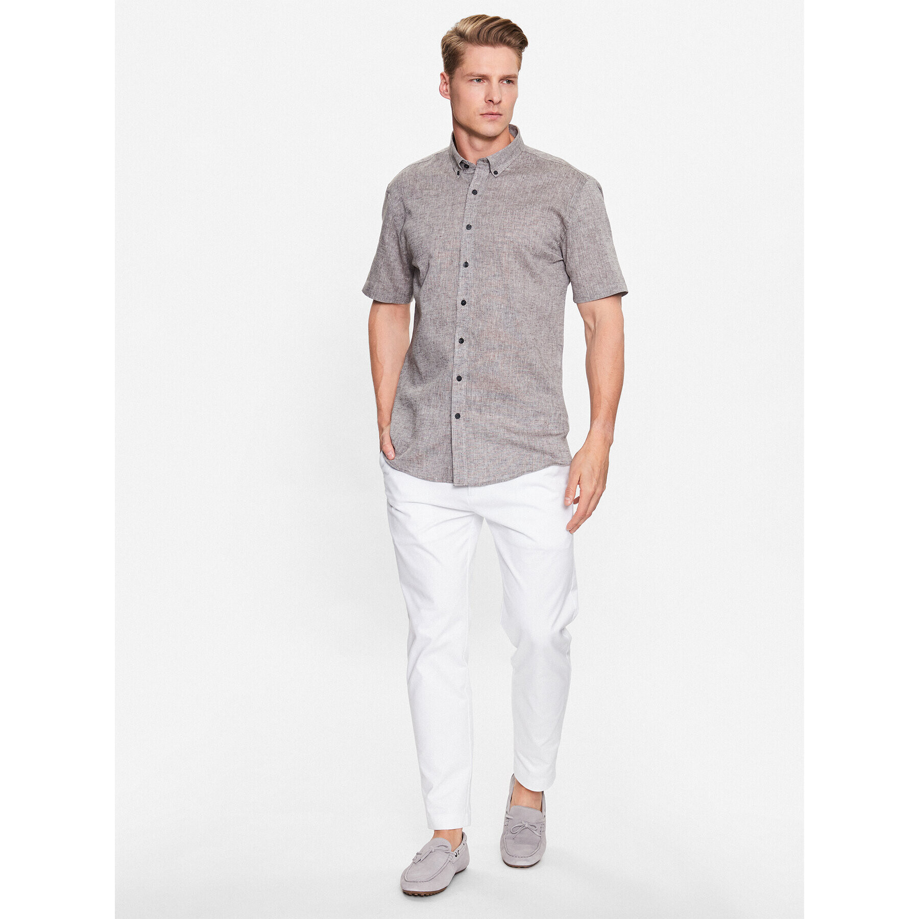 Lindbergh Cămașă 30-203345A Bej Slim Fit - Pled.ro