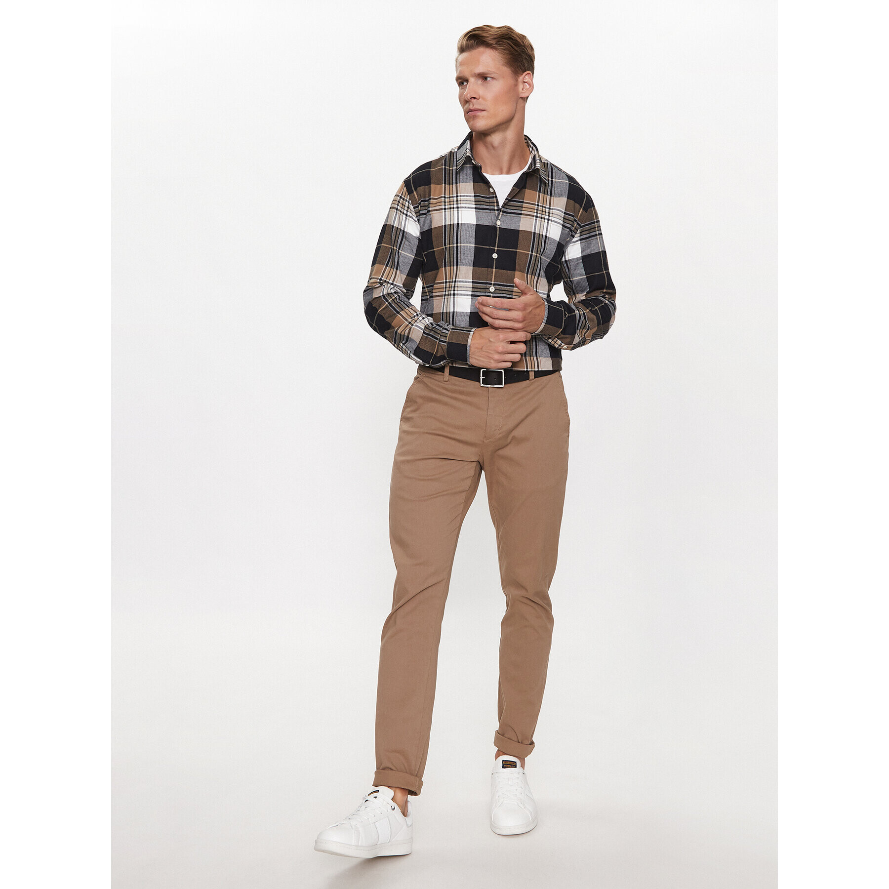 Lindbergh Cămașă 30-203482 Bej Slim Fit - Pled.ro