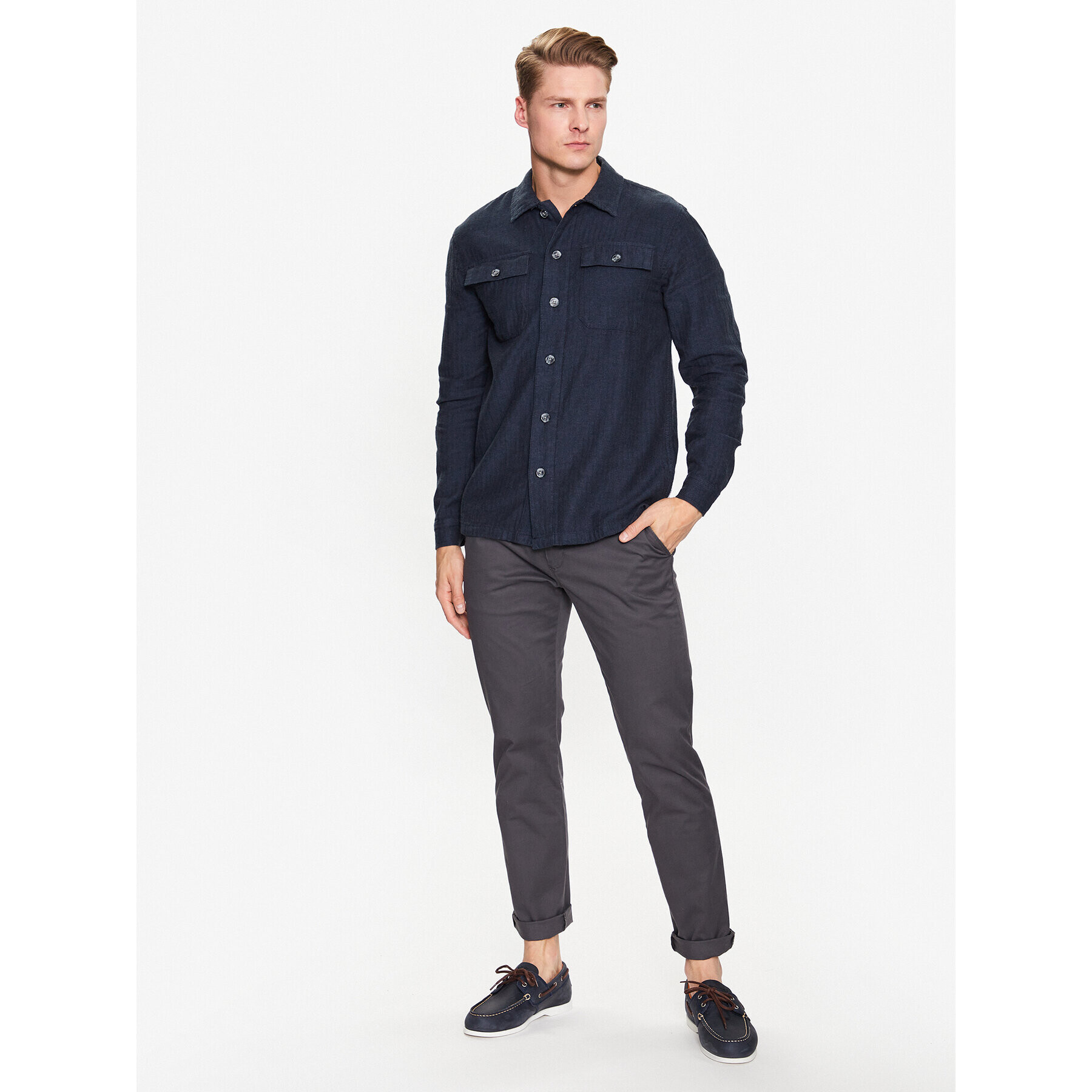 Lindbergh Cămașă 30-304020 Bleumarin Relaxed Fit - Pled.ro