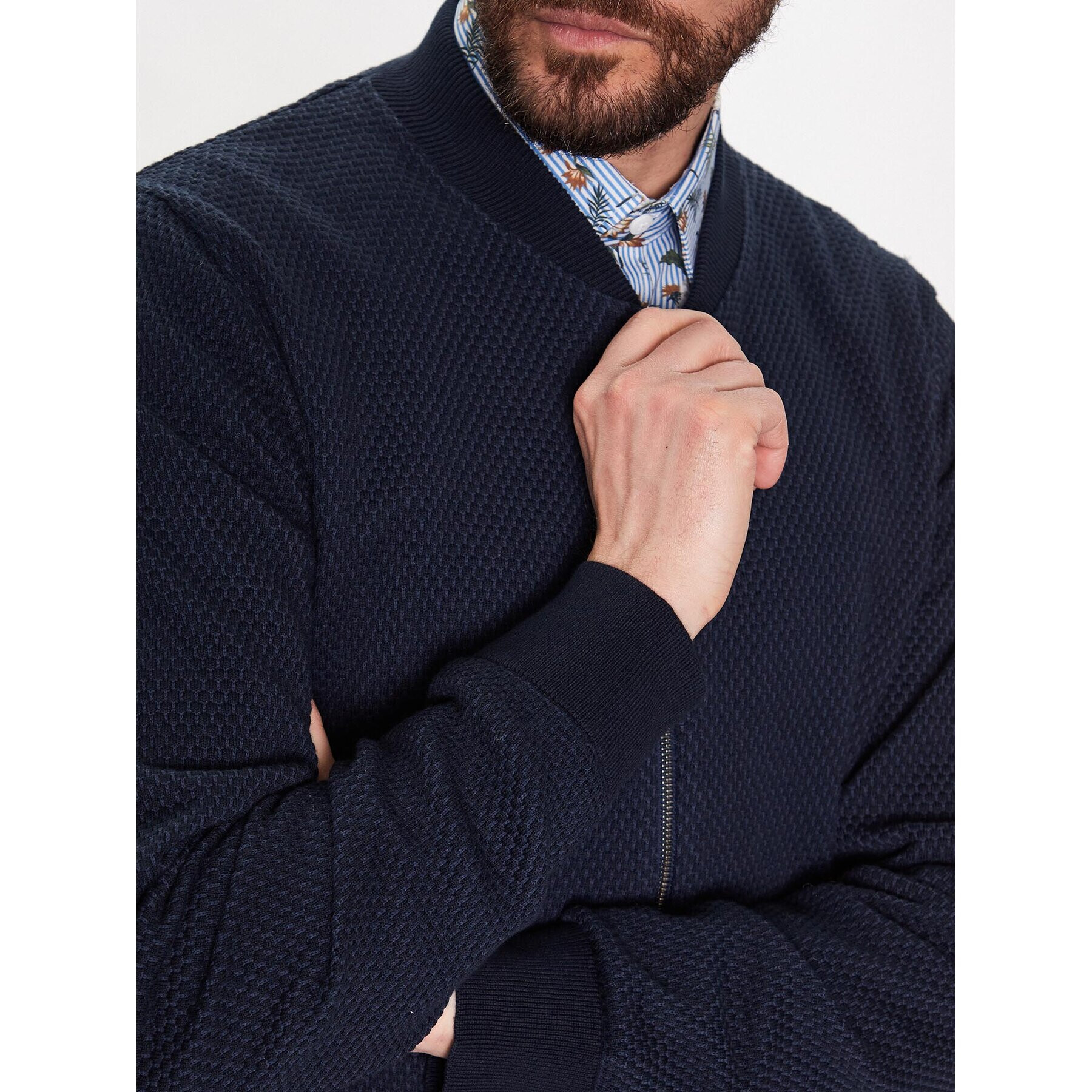 Lindbergh Cardigan 30-804023 Bleumarin Regular Fit - Pled.ro