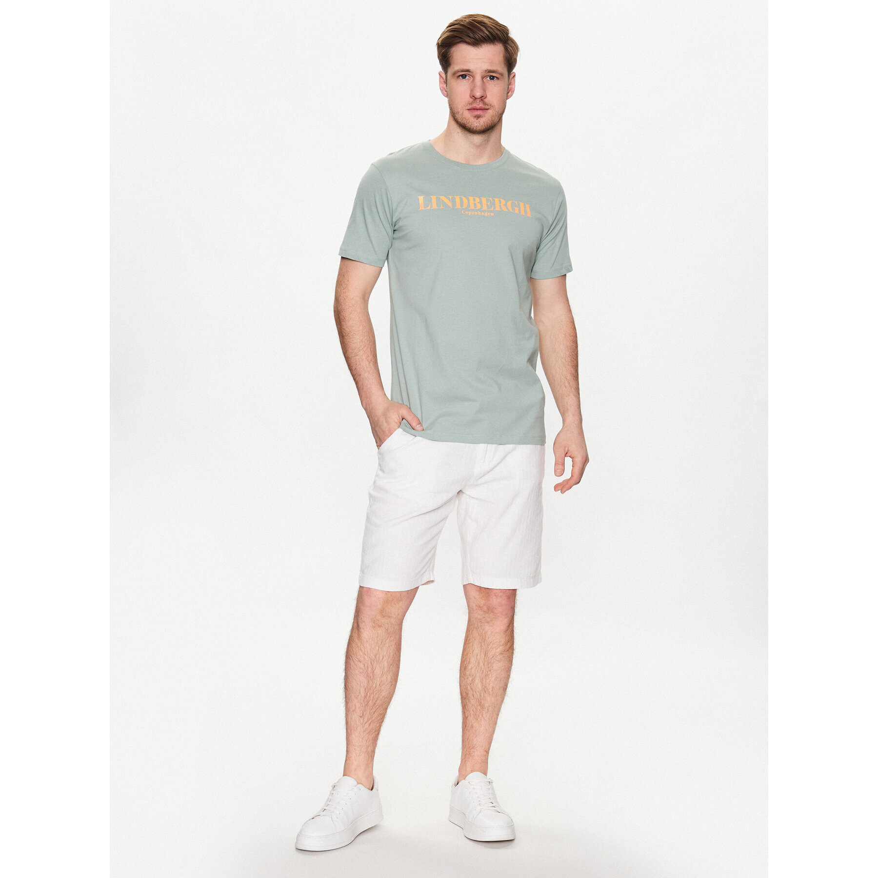 Lindbergh Tricou 30-400222 Verde Relaxed Fit - Pled.ro