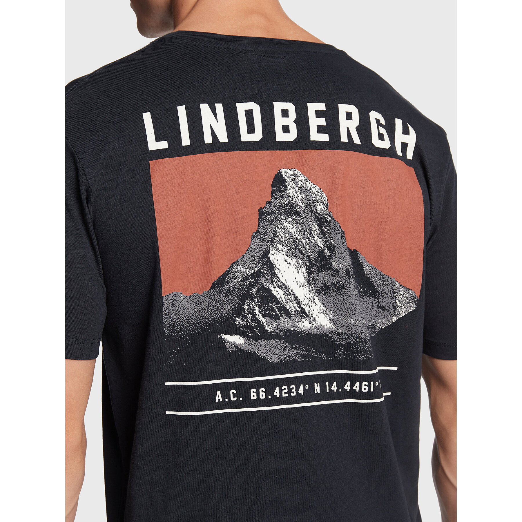 Lindbergh Tricou 30-420123 Bleumarin Regular Fit - Pled.ro