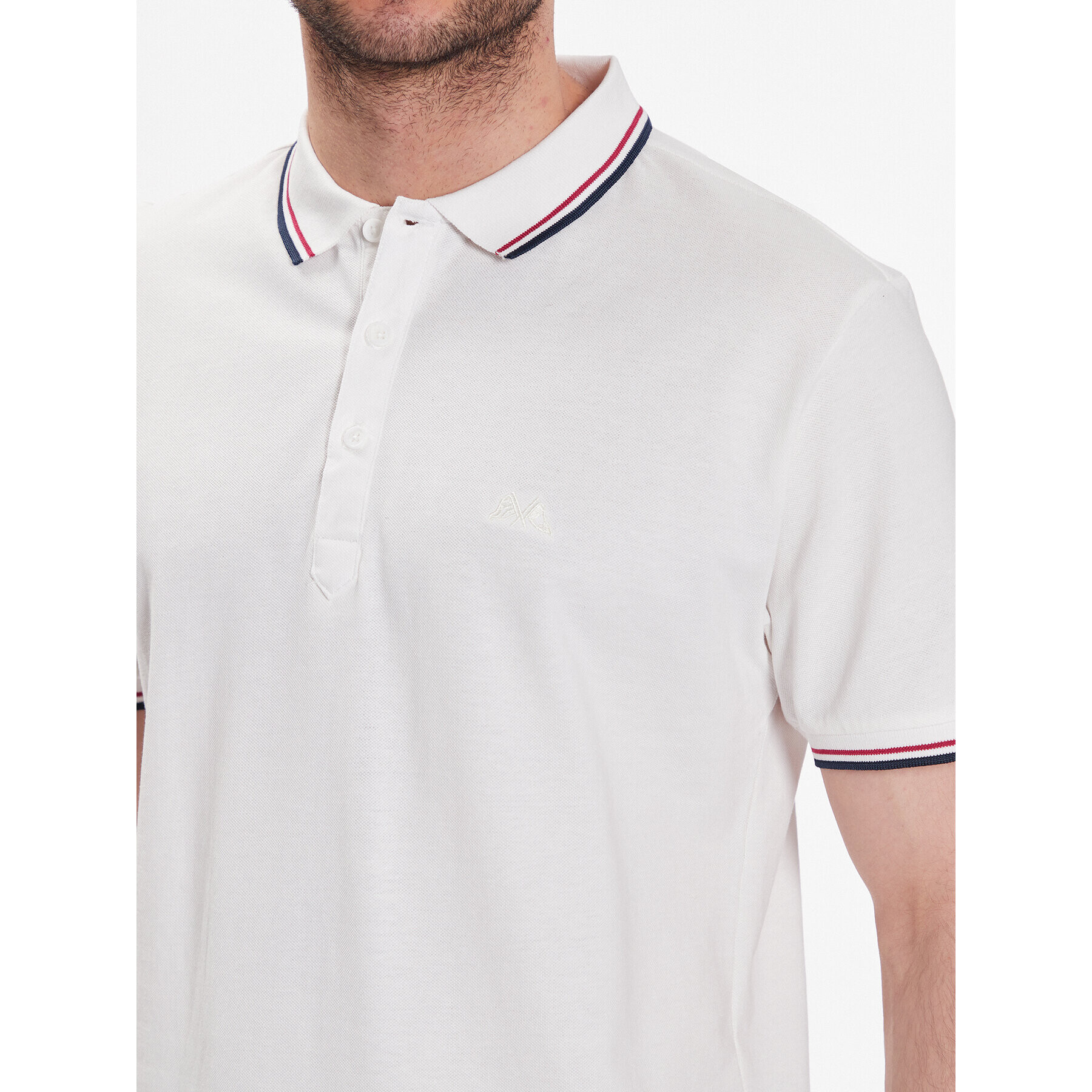 Lindbergh Tricou polo 30-404010 Alb Relaxed Fit - Pled.ro