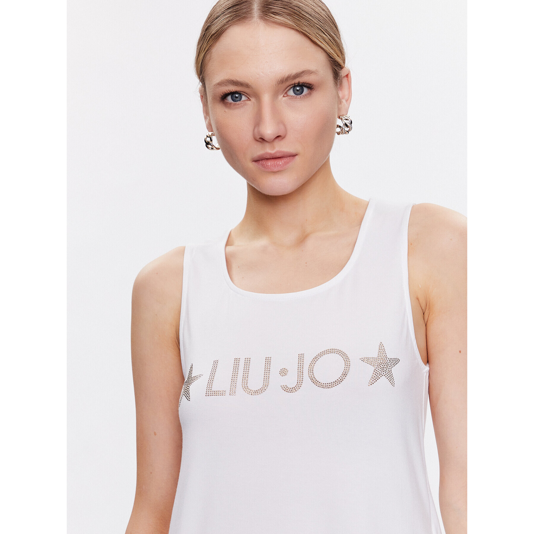 Liu Jo Beachwear Top VA3100 J5360 Alb Regular Fit - Pled.ro