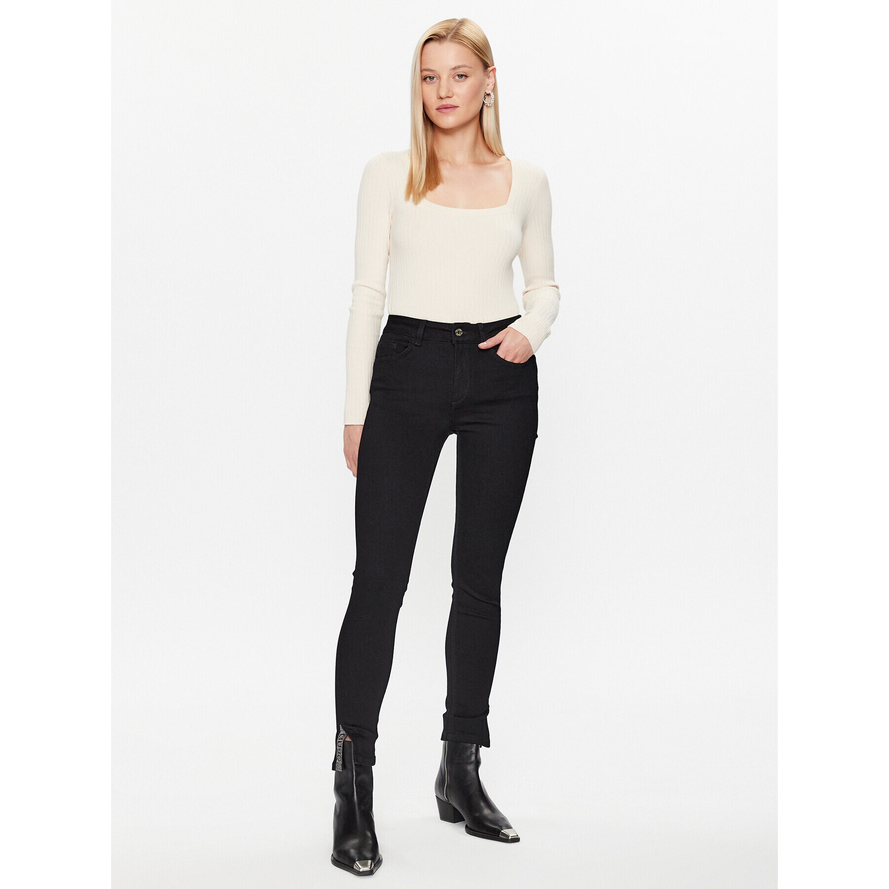 Liu Jo Blugi UF3055 D4614 Negru Slim Fit - Pled.ro