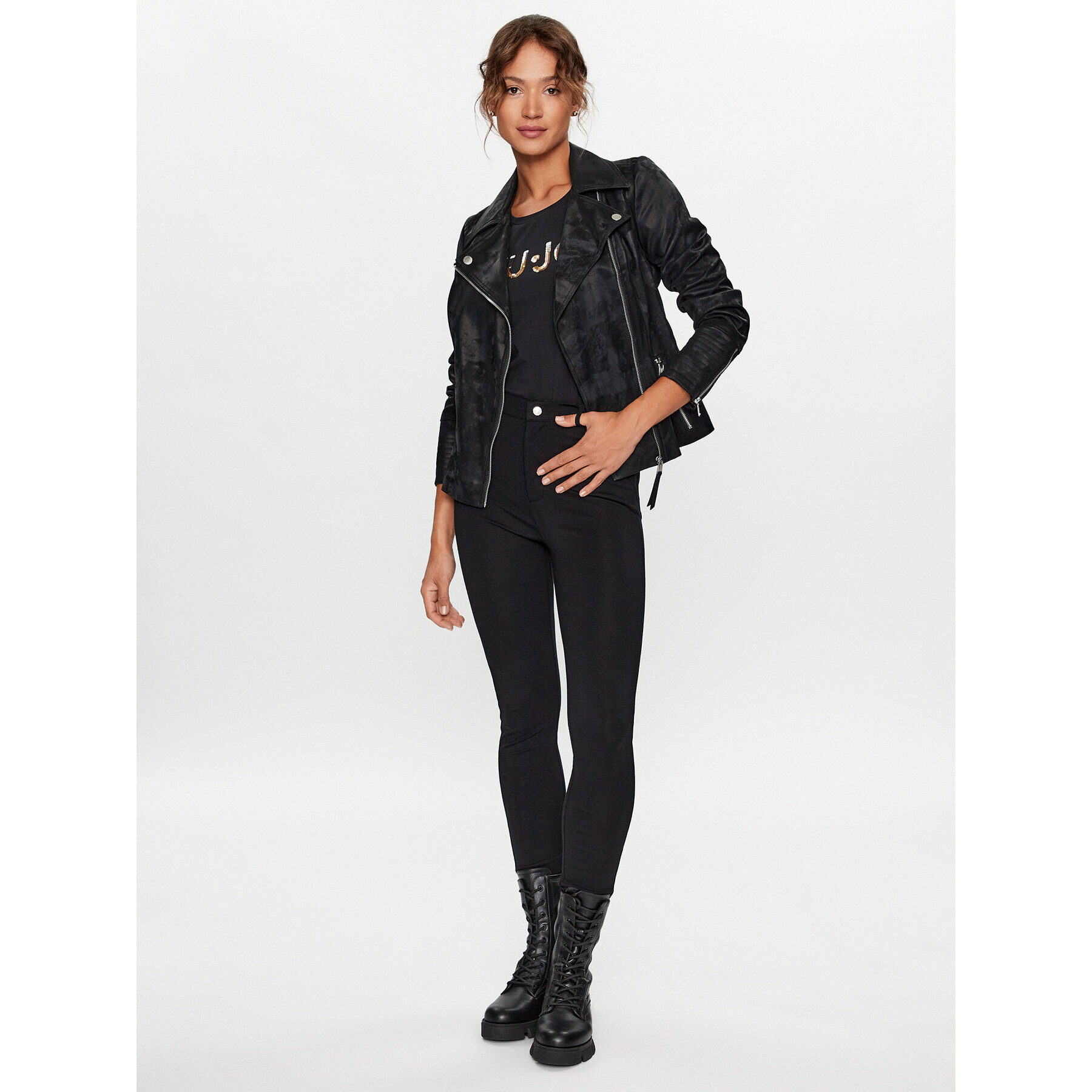 Liu Jo Bluză TF3285 J0088 Negru Regular Fit - Pled.ro