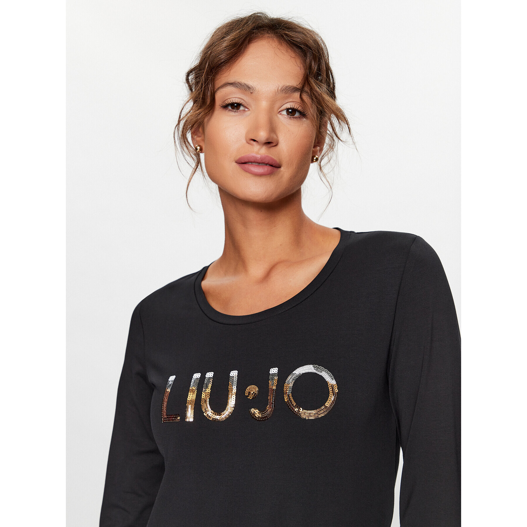 Liu Jo Bluză TF3285 J0088 Negru Regular Fit - Pled.ro