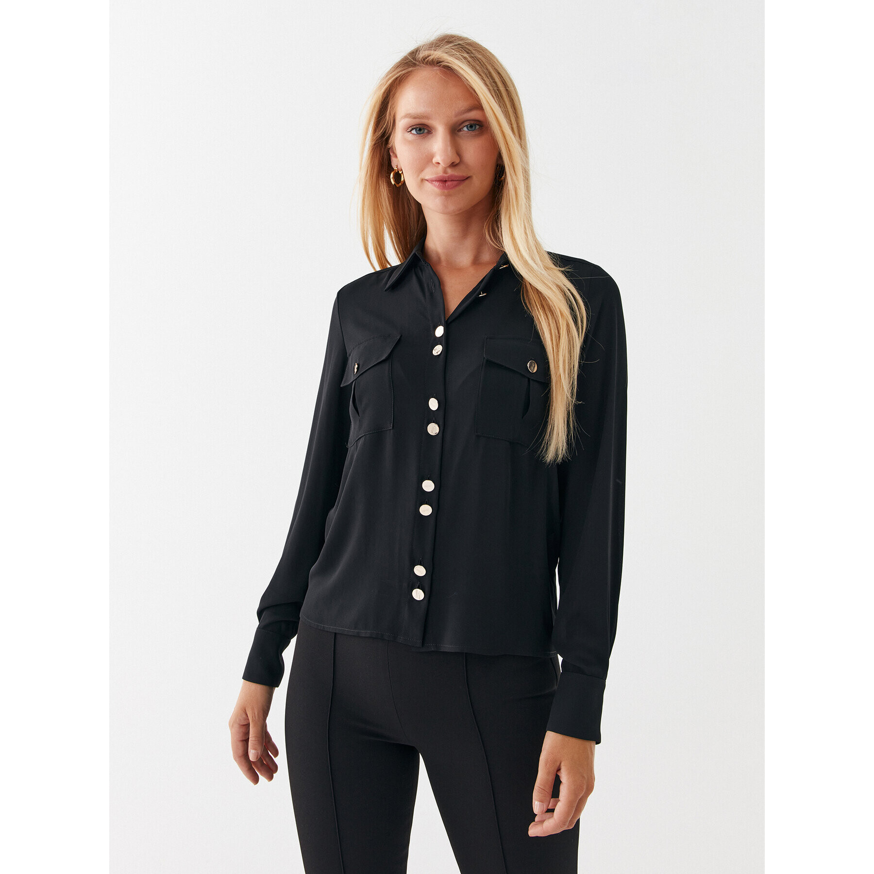 Liu Jo Cămașă CF3276 TS353 Negru Regular Fit - Pled.ro