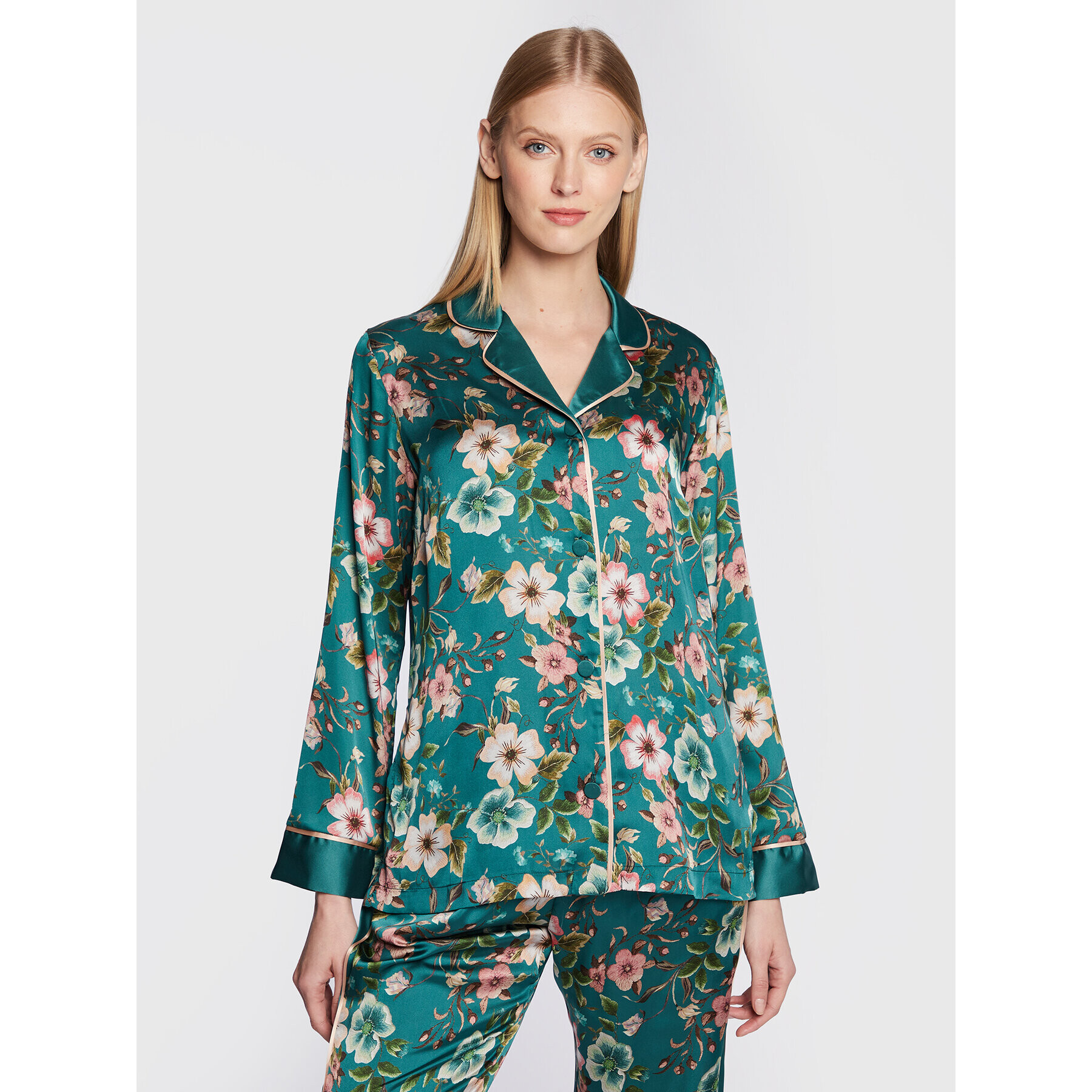 Liu Jo Cămașă pijama 5F2079 T2449 Verde Regular Fit - Pled.ro