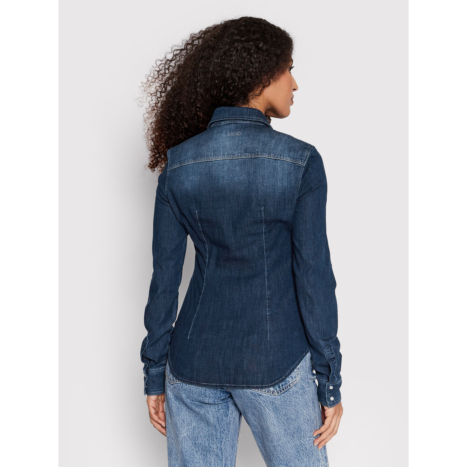 Liu Jo Cămașă UA2048 D4051 Bleumarin Slim Fit - Pled.ro