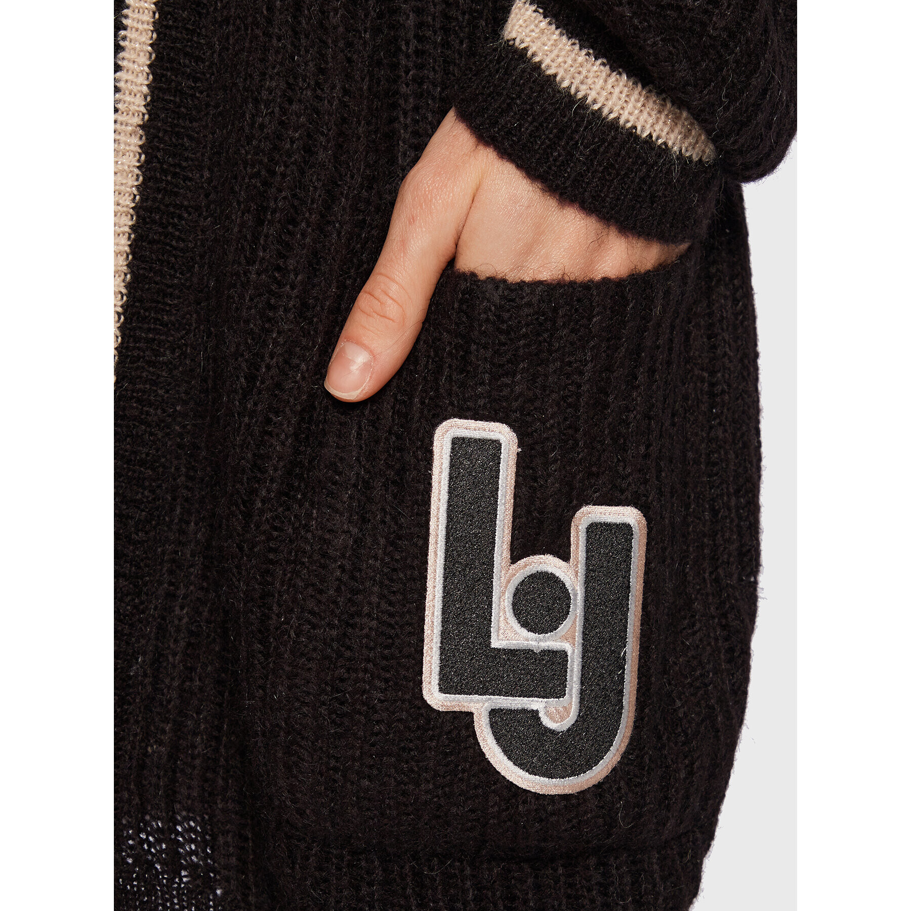 Liu Jo Cardigan 5F2015 MA23L Negru Regular Fit - Pled.ro