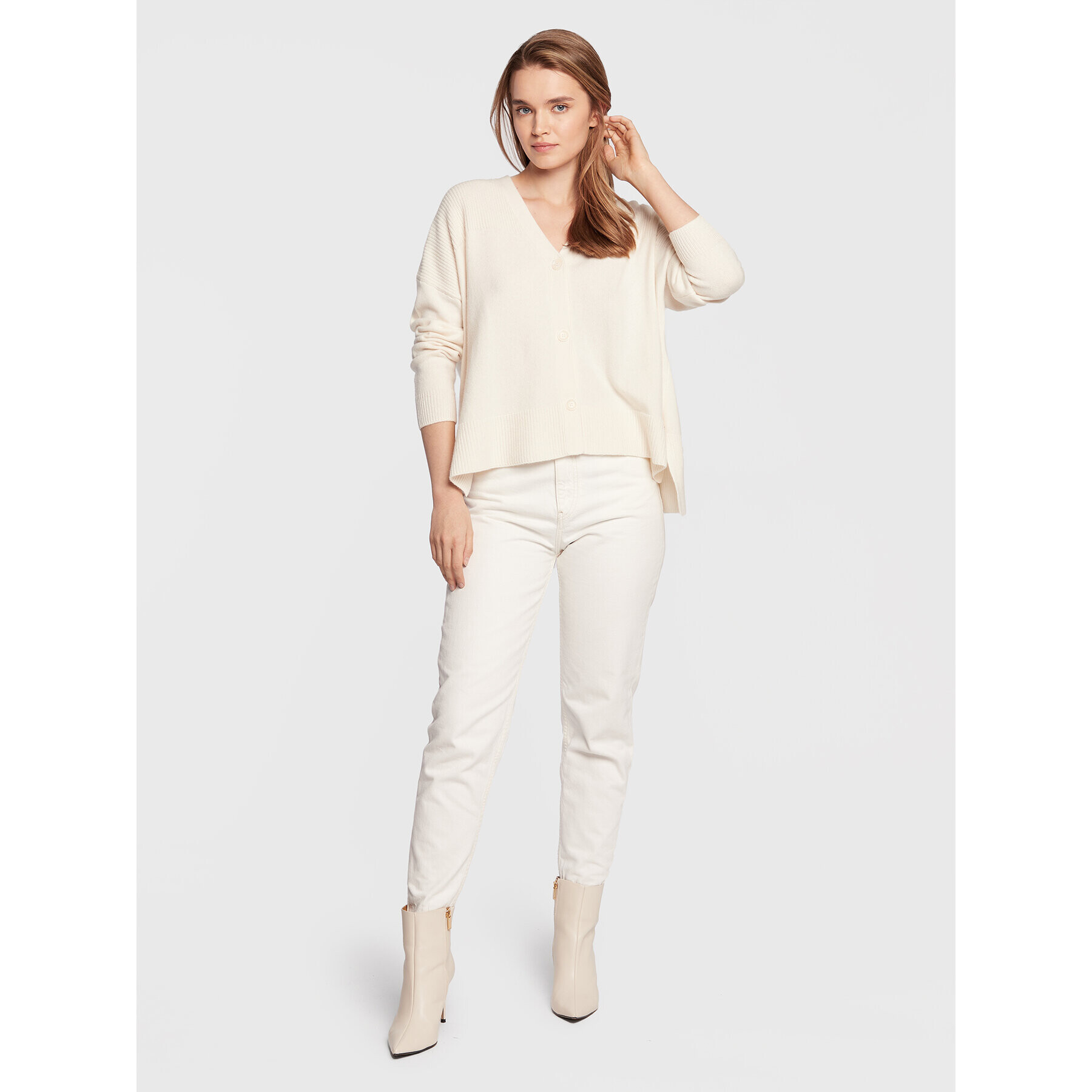 Liu Jo Cardigan WF2266 MA72L Écru Regular Fit - Pled.ro