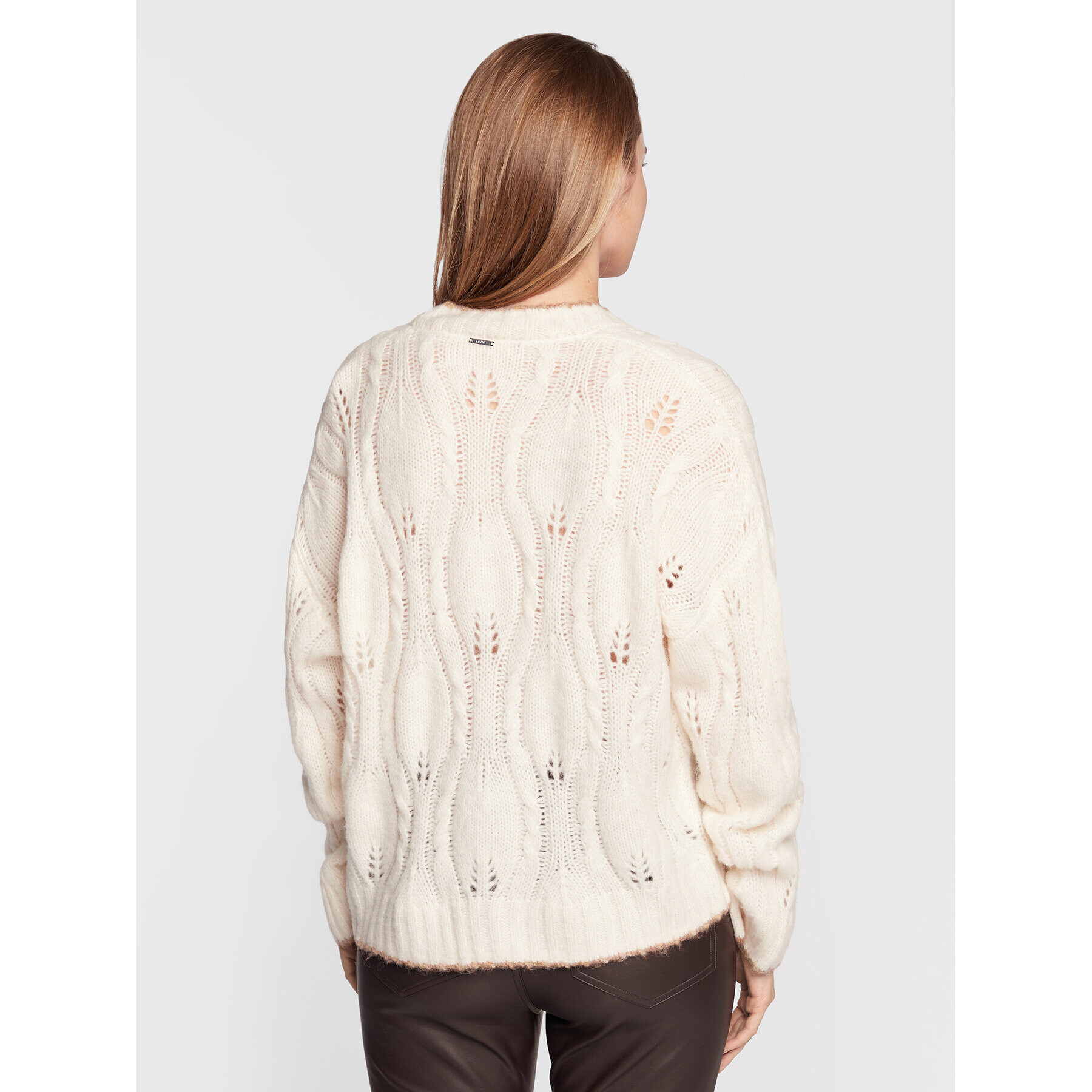 Liu Jo Cardigan WF2271 MA05N Écru Regular Fit - Pled.ro