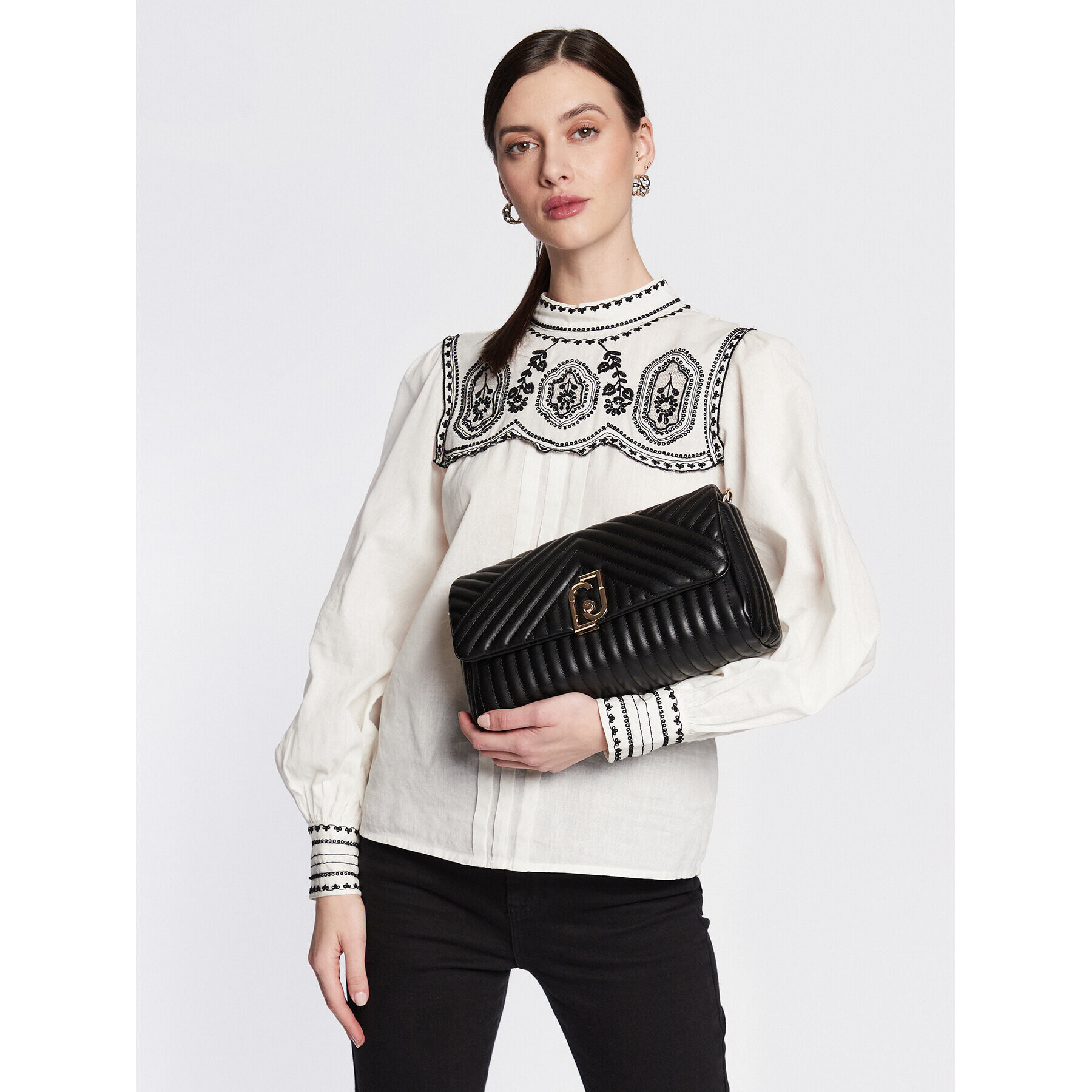 Liu Jo Geantă Ecs M Crossbody AA3232 E0426 Negru - Pled.ro