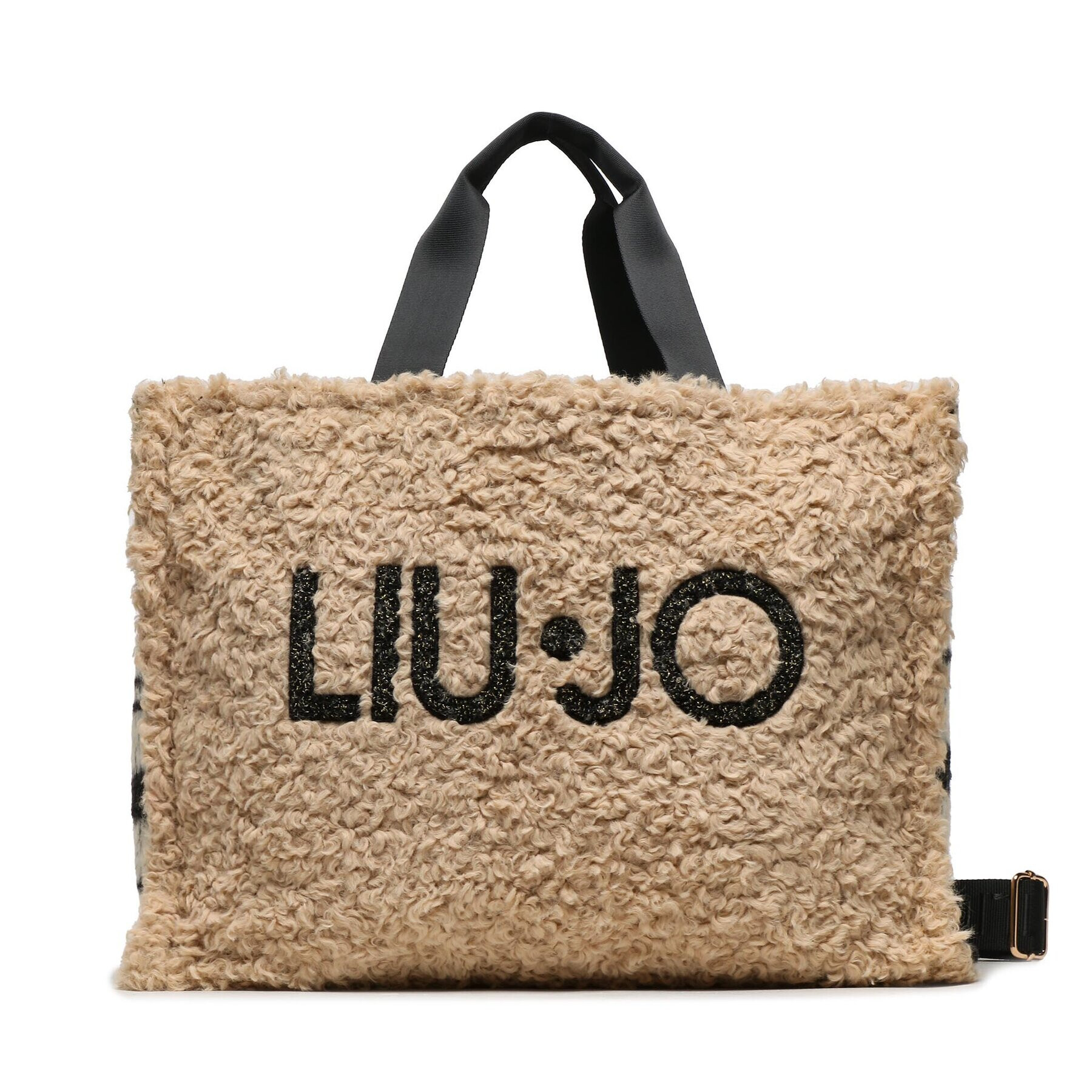 Liu Jo Geantă L Tote Fake Fur 2F3099 E0305 Bej - Pled.ro