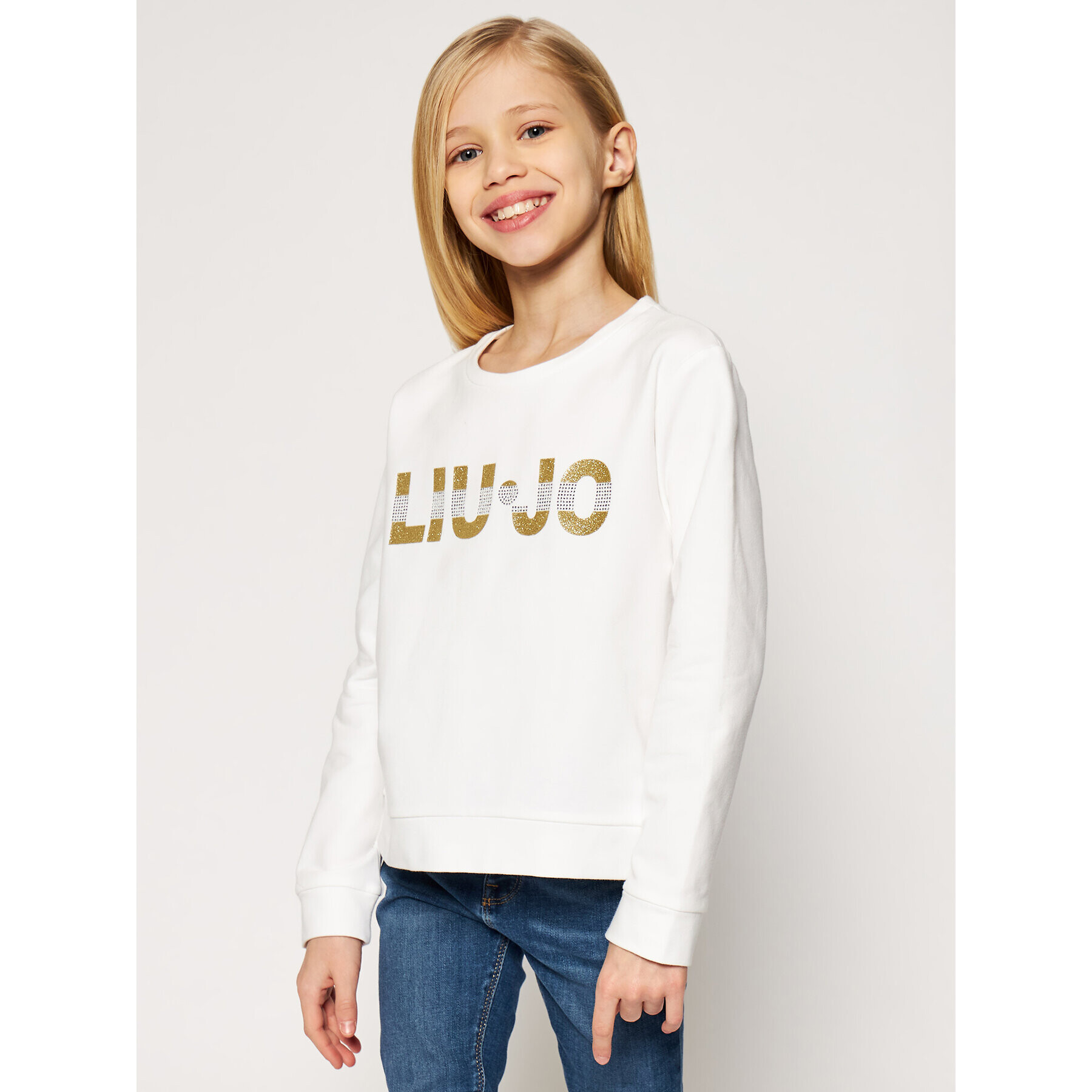 Liu Jo Kids Bluză DA0053 F0090 Alb Regular Fit - Pled.ro