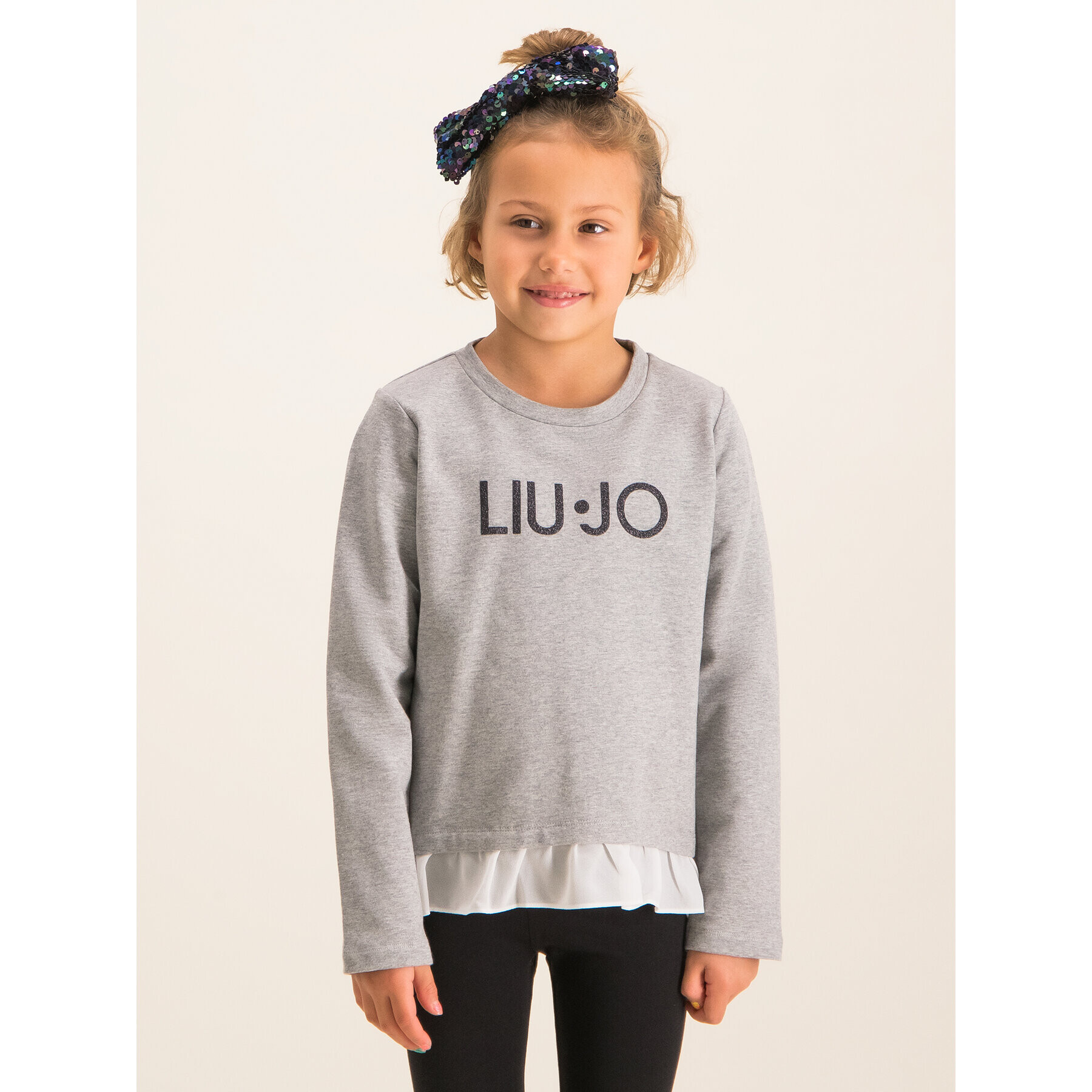 Liu Jo Kids Bluză K69005 F0090 Gri Regular Fit - Pled.ro