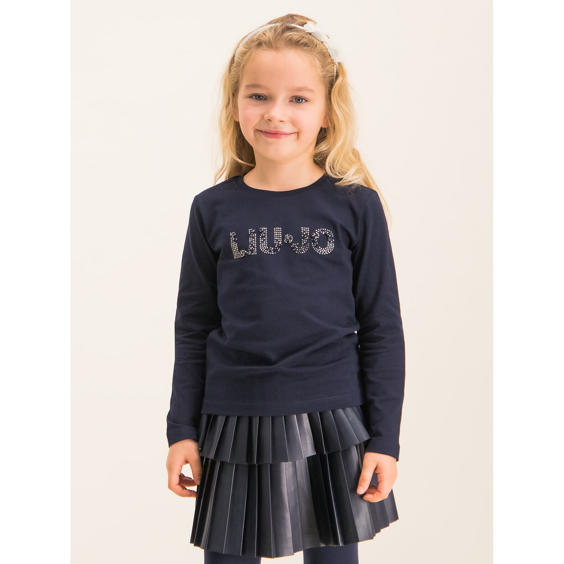 Liu Jo Kids Bluză K69108 J0088 Bleumarin Regular Fit - Pled.ro