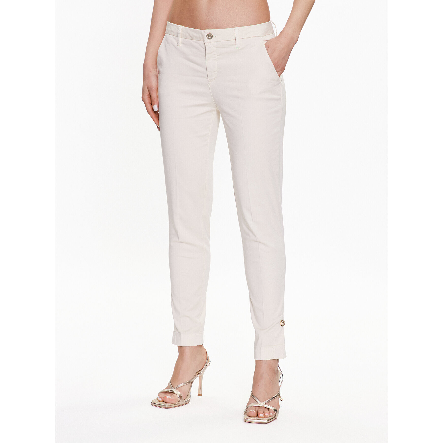 Liu Jo Pantaloni chino WA3234 T9257 Écru Regular Fit - Pled.ro