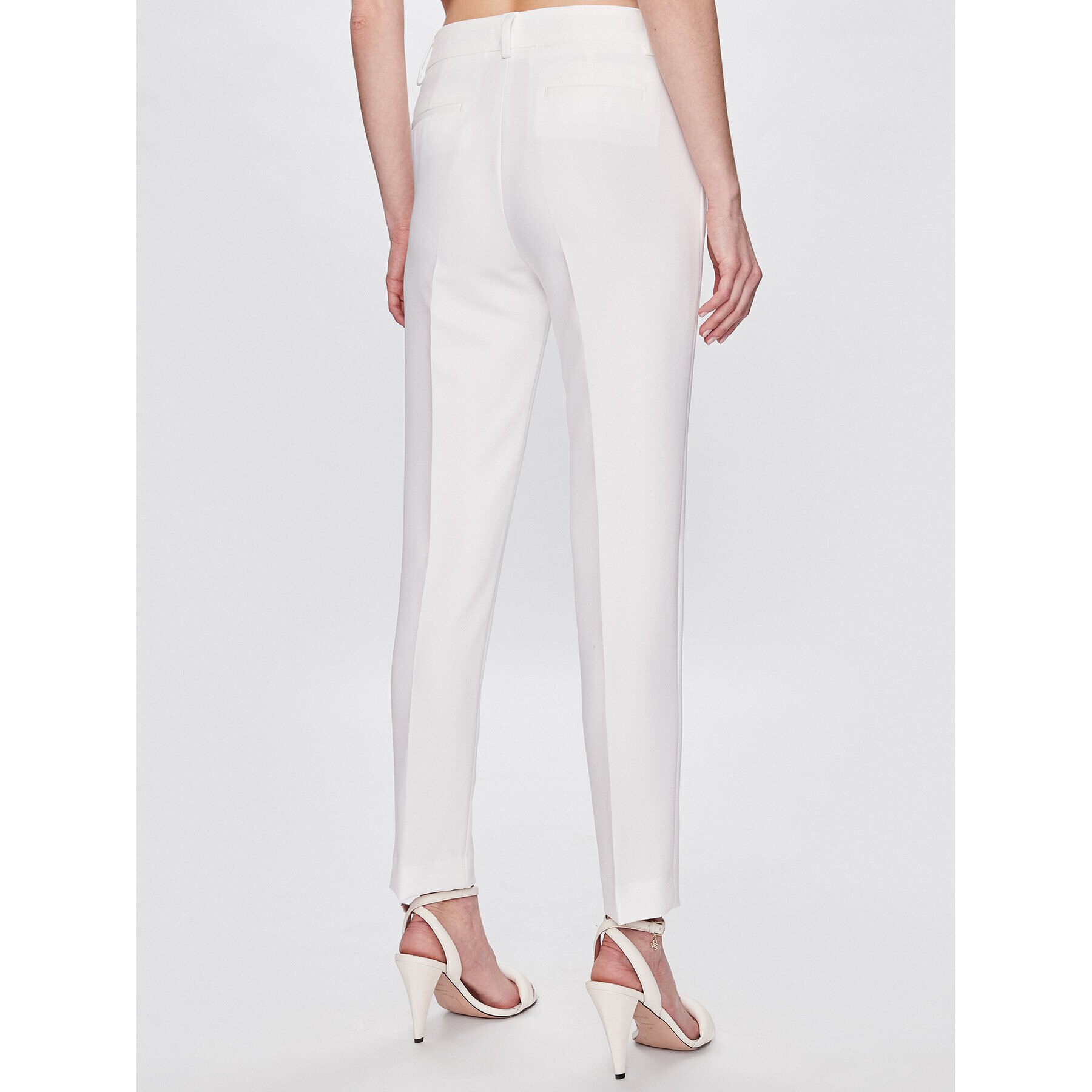 Liu Jo Pantaloni din material CA3235 T2200 Alb Regular Fit - Pled.ro