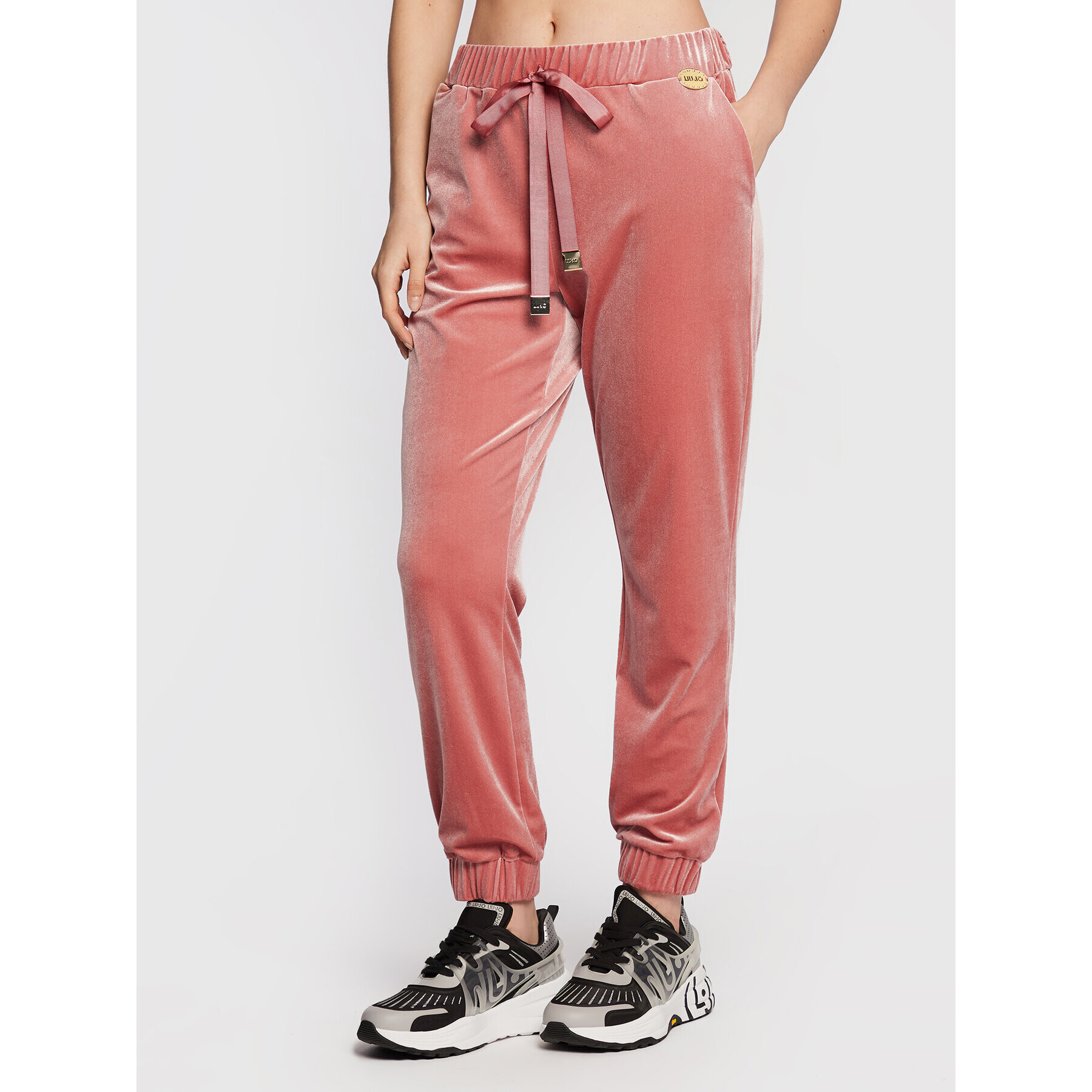 Liu Jo Pantaloni trening 5F2067 J6510 Roz Regular Fit - Pled.ro