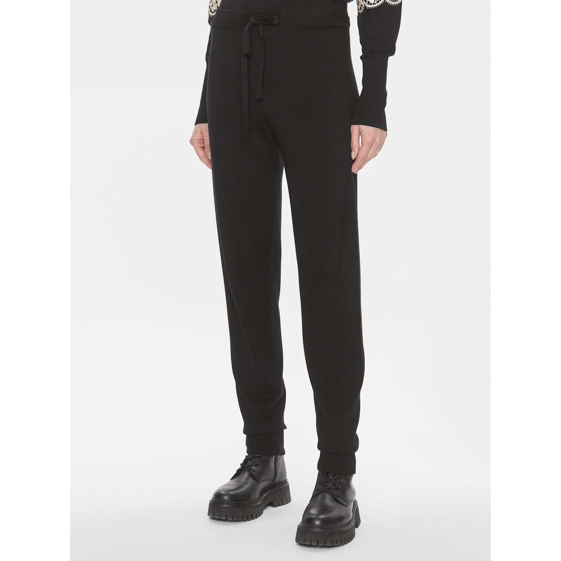 Liu Jo Pantaloni trening 5F3089 MS49I Negru Regular Fit - Pled.ro