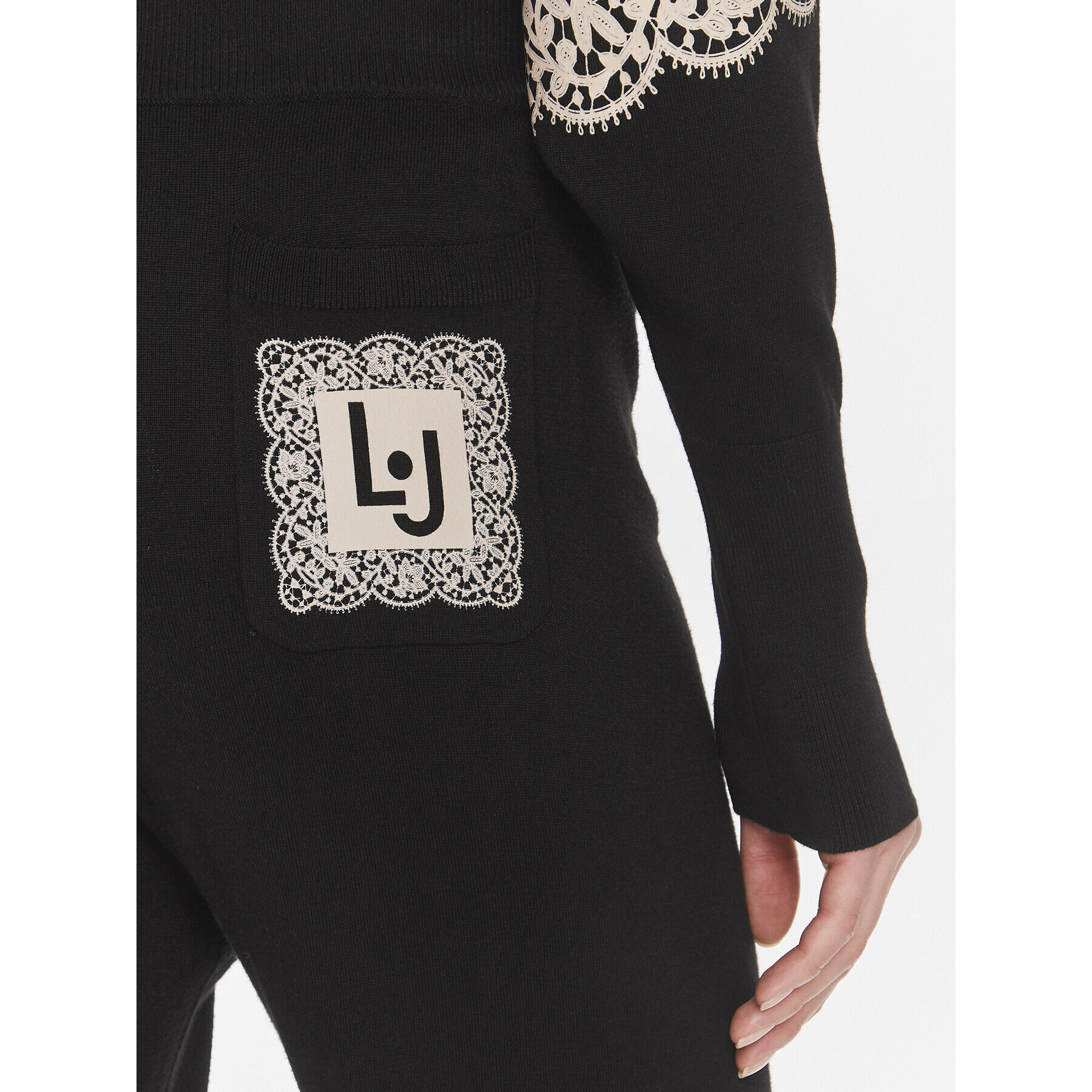 Liu Jo Pantaloni trening 5F3089 MS49I Negru Regular Fit - Pled.ro