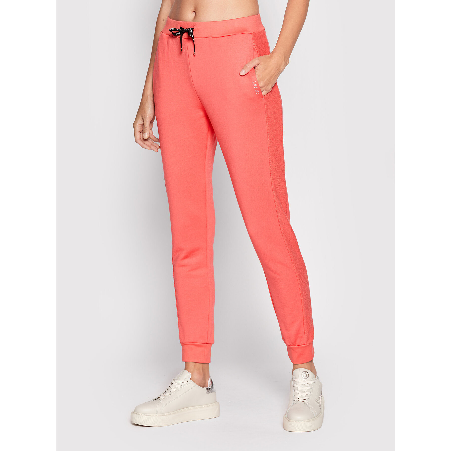 Liu Jo Pantaloni trening TF2014 F0778 Roz Regular Fit - Pled.ro