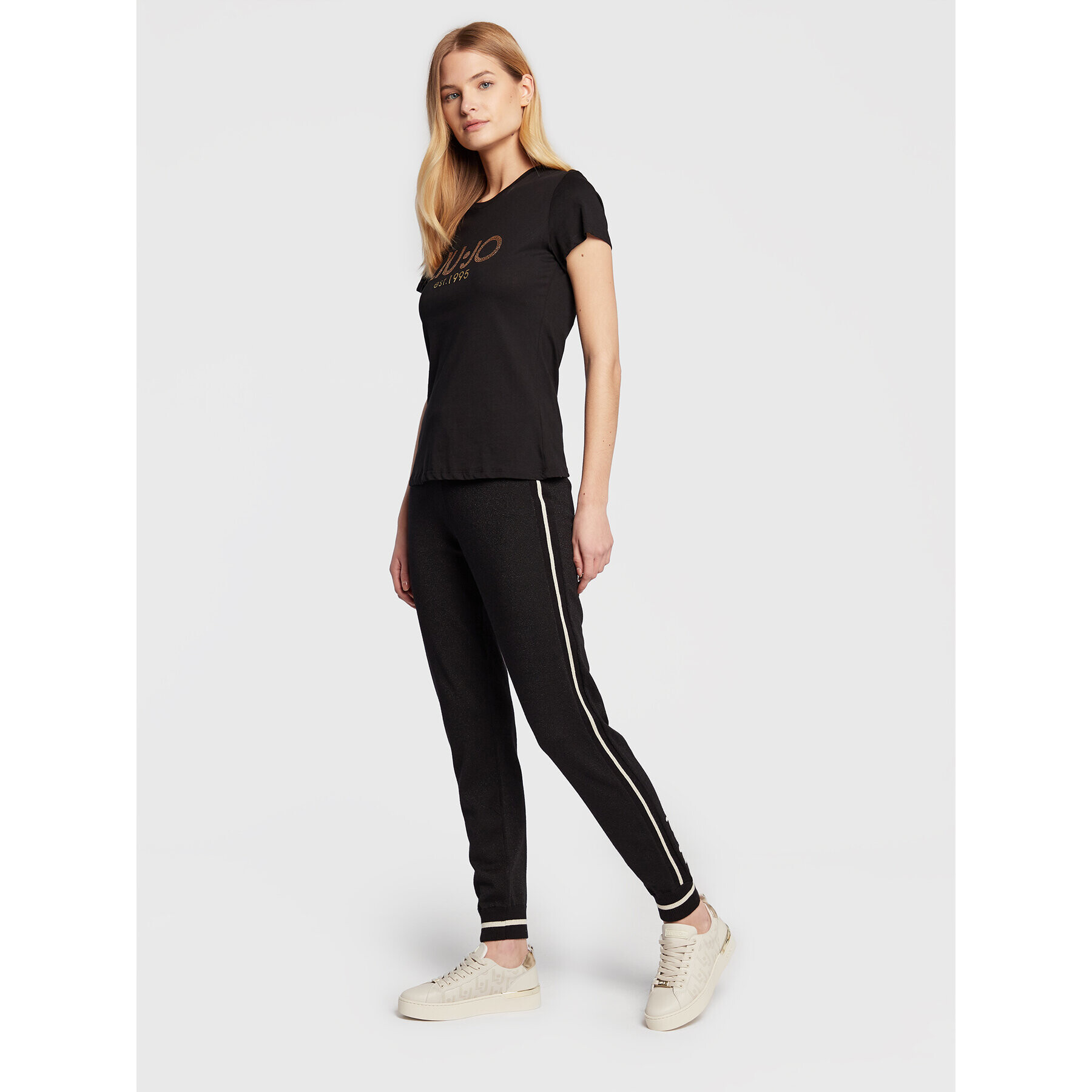 Liu Jo Pantaloni trening TF2051 MS75L Negru Regular Fit - Pled.ro