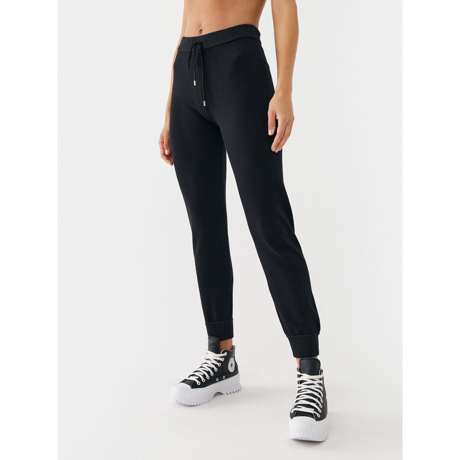 Liu Jo Pantaloni trening TF3135 MA63M Negru Regular Fit - Pled.ro