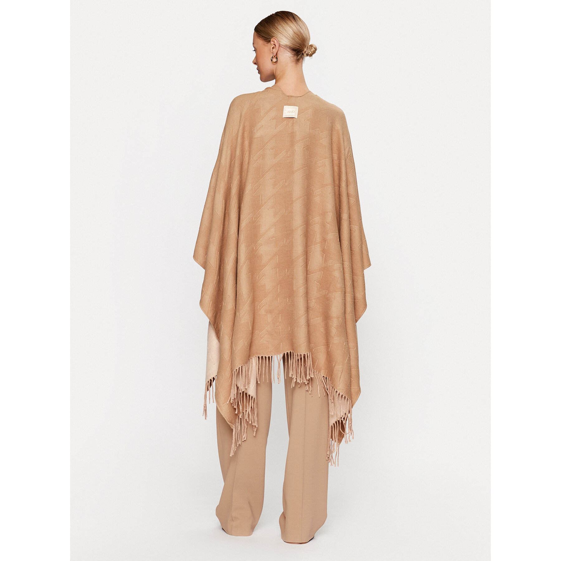 Liu Jo Poncho 2F3091 T0300 Bej Relaxed Fit - Pled.ro