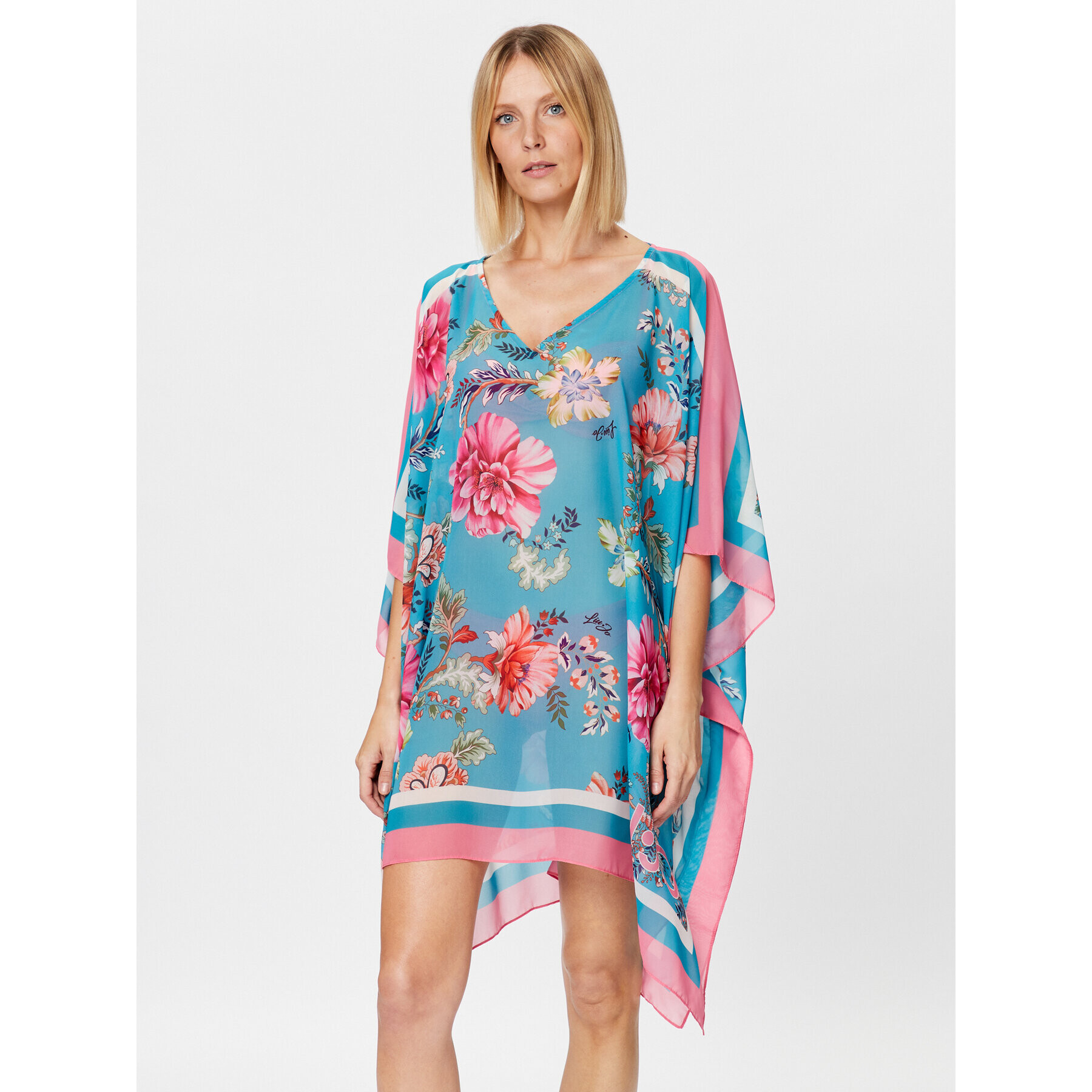 Liu Jo Poncho VA3001 T4902 Colorat Regular Fit - Pled.ro