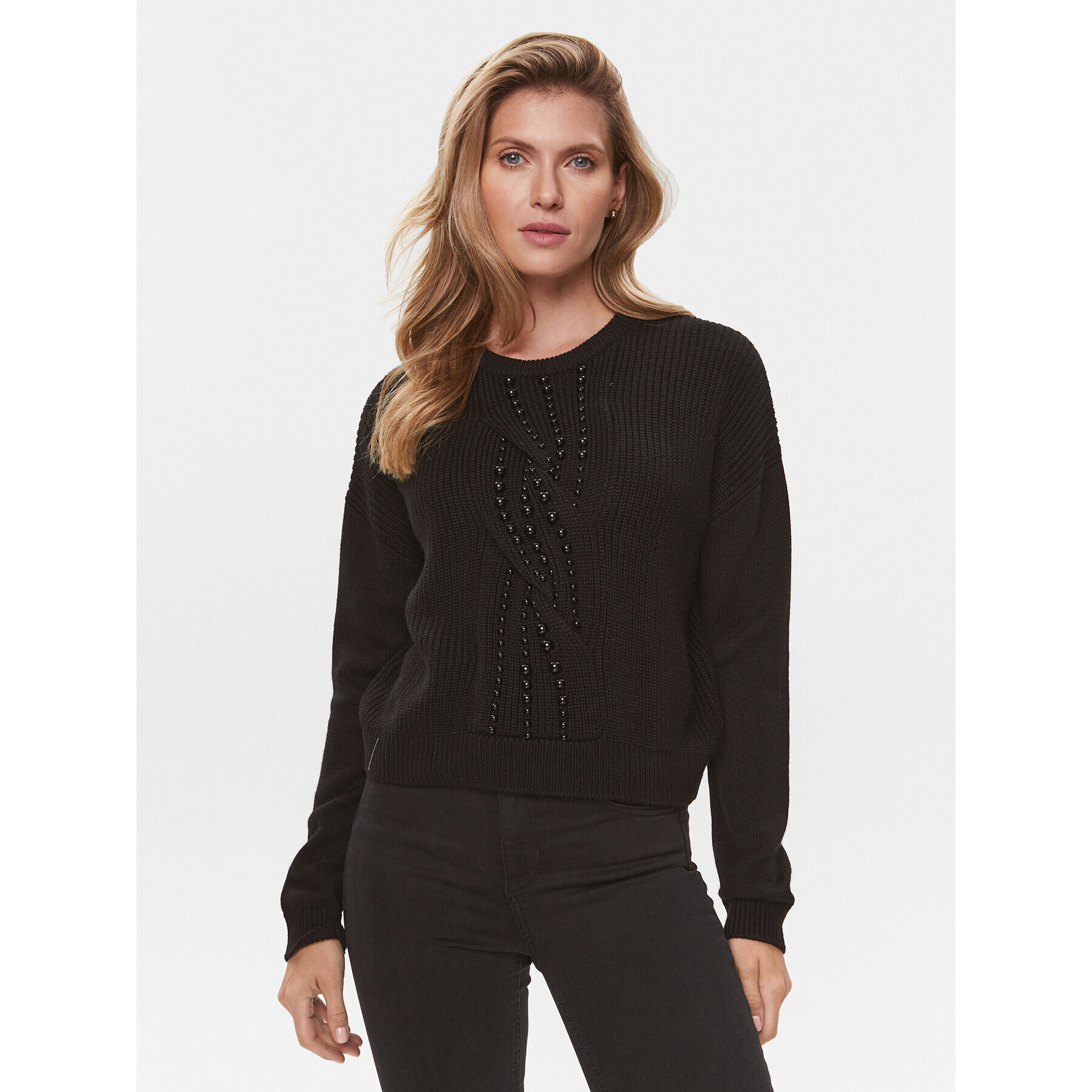 Liu Jo Pulover MF3005 MA51I Negru Regular Fit - Pled.ro