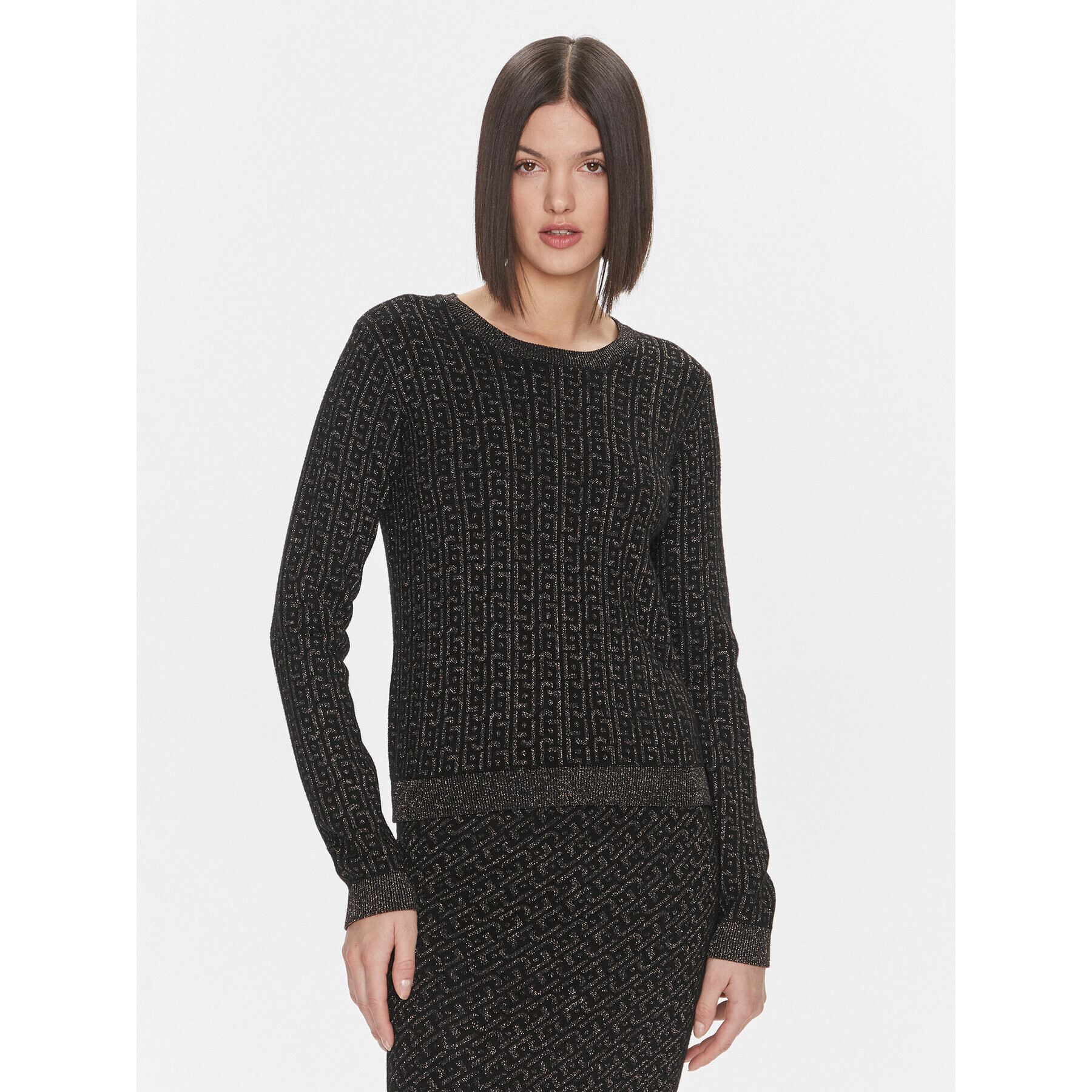 Liu Jo Pulover MF3431 MA49I Negru Regular Fit - Pled.ro