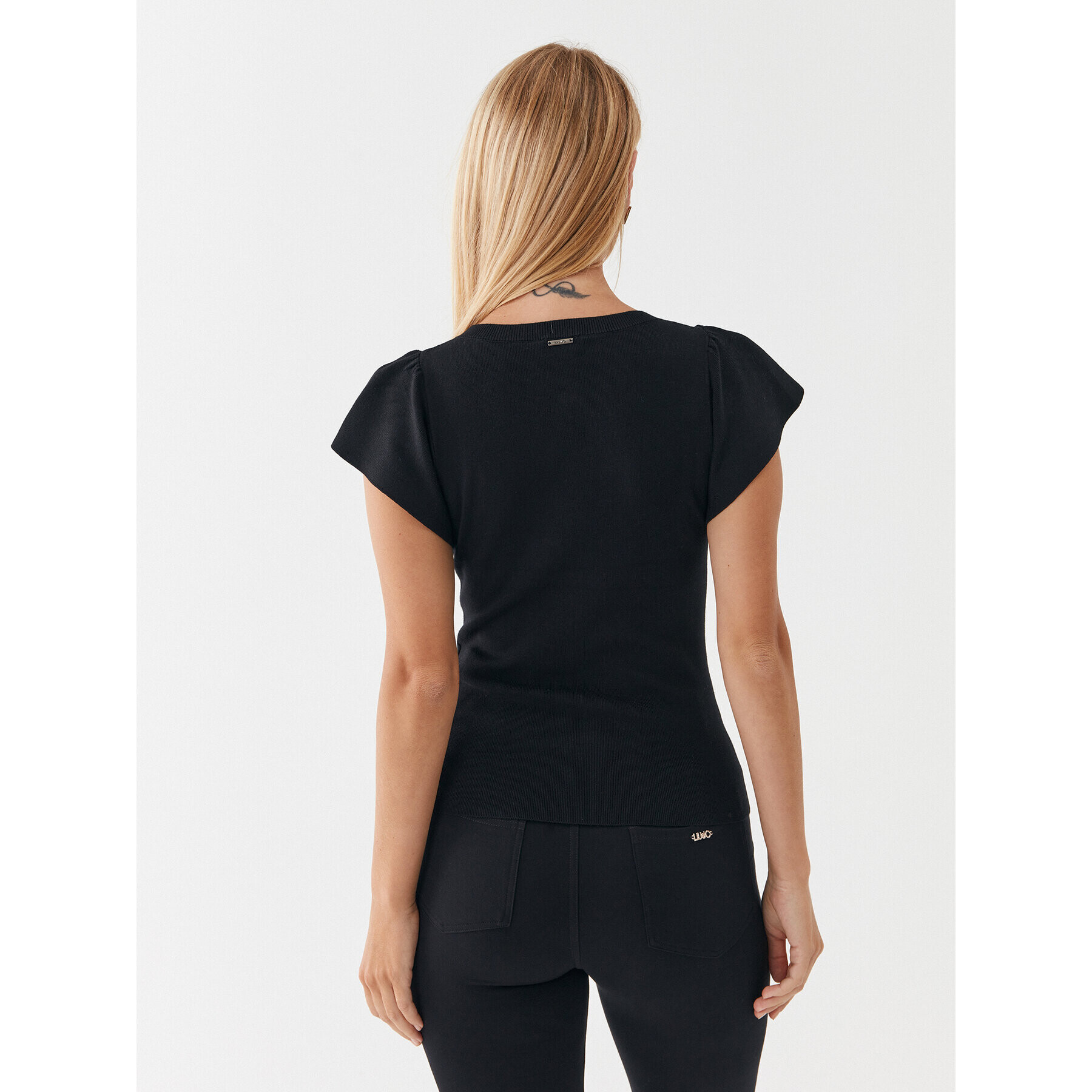 Liu Jo Pulover WF3122 MS49I Negru Regular Fit - Pled.ro